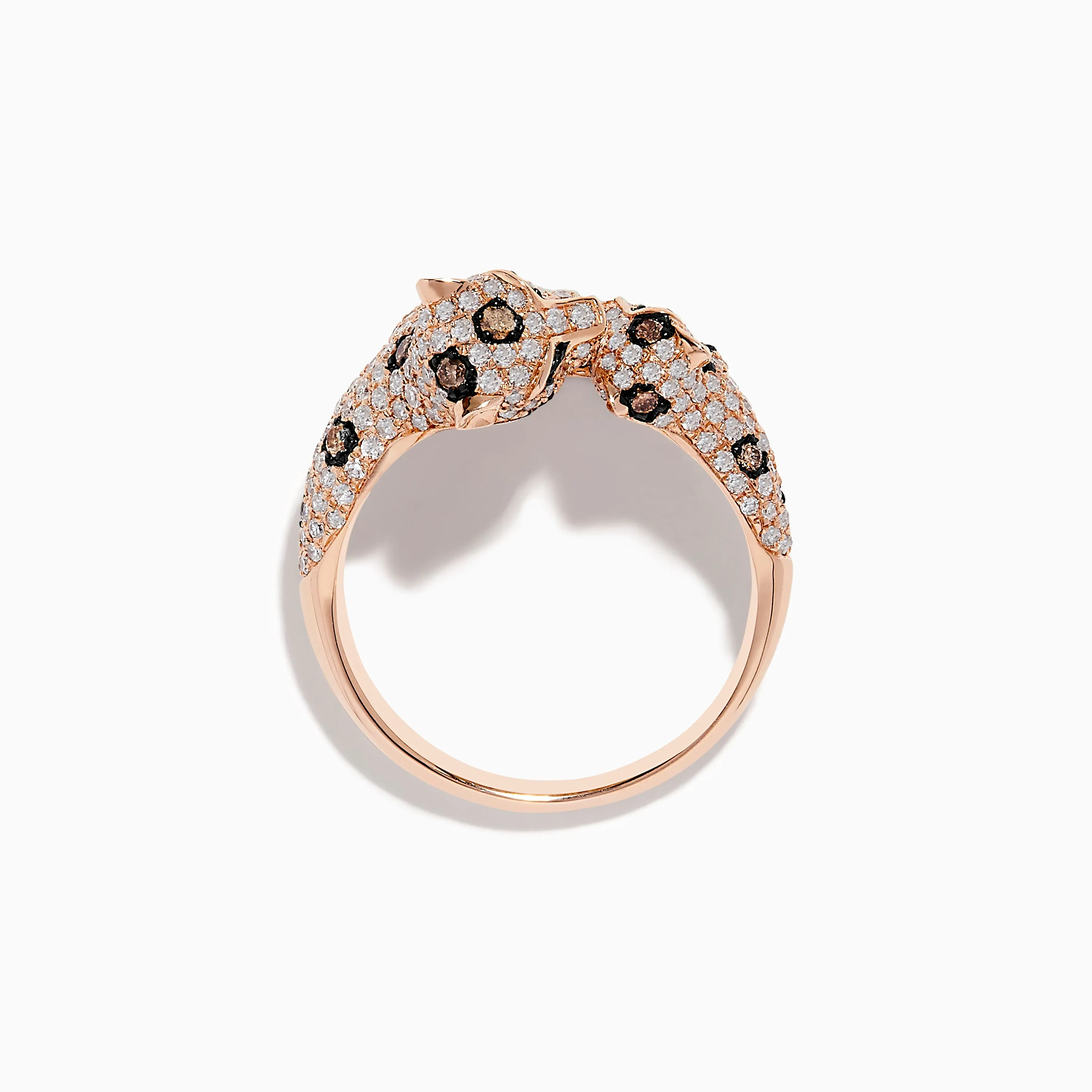 Signature 14K Rose Gold Diamond Double Panther Ring sold by Effy product image thumbnail 3