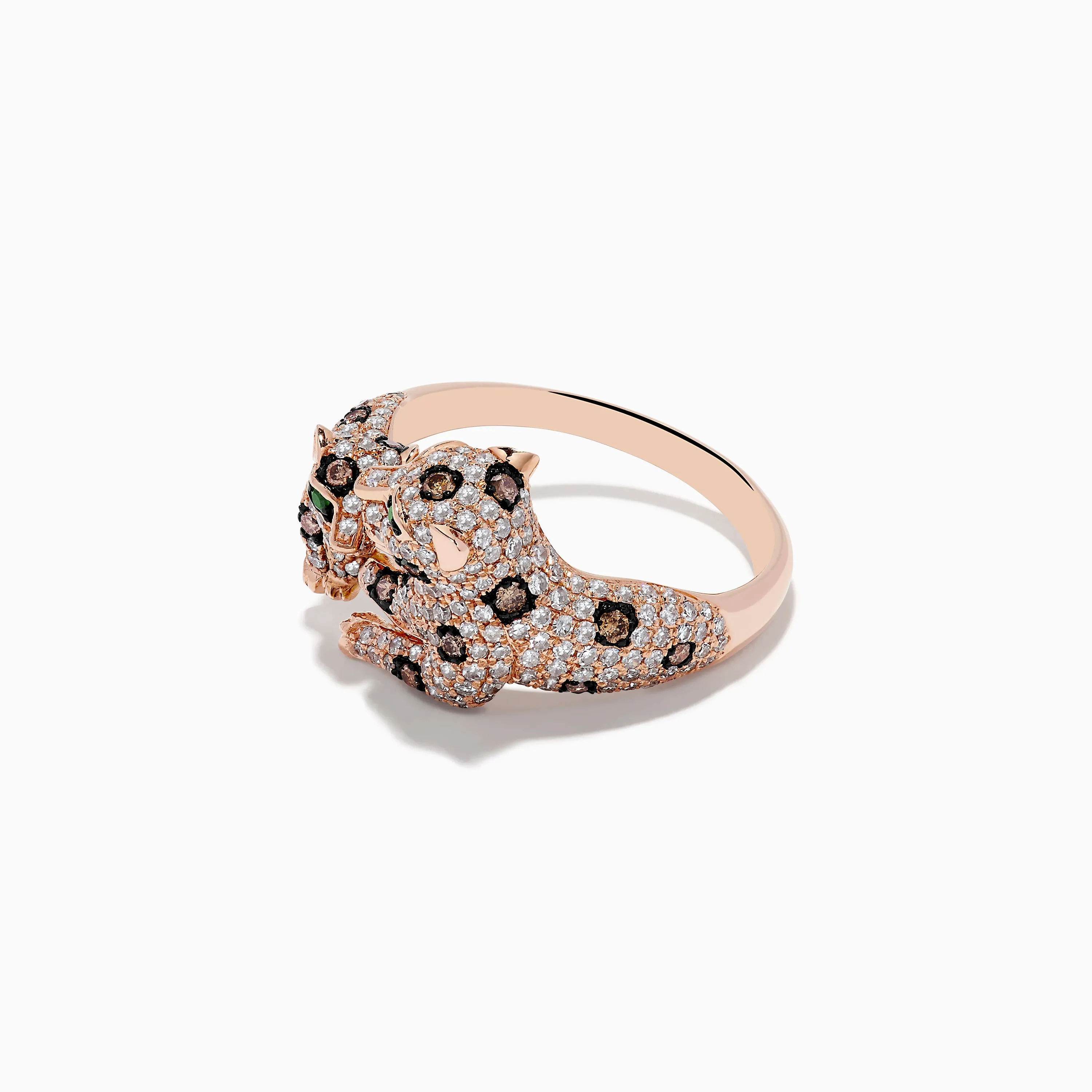 Signature 14K Rose Gold Diamond Double Panther Ring sold by Effy product image thumbnail 2