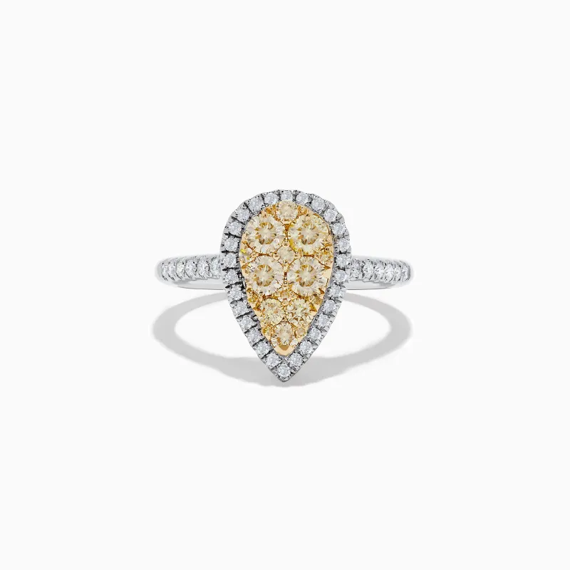 Canare 14K Two-Tone Gold Yellow and White Diamond Ring sold by Effy