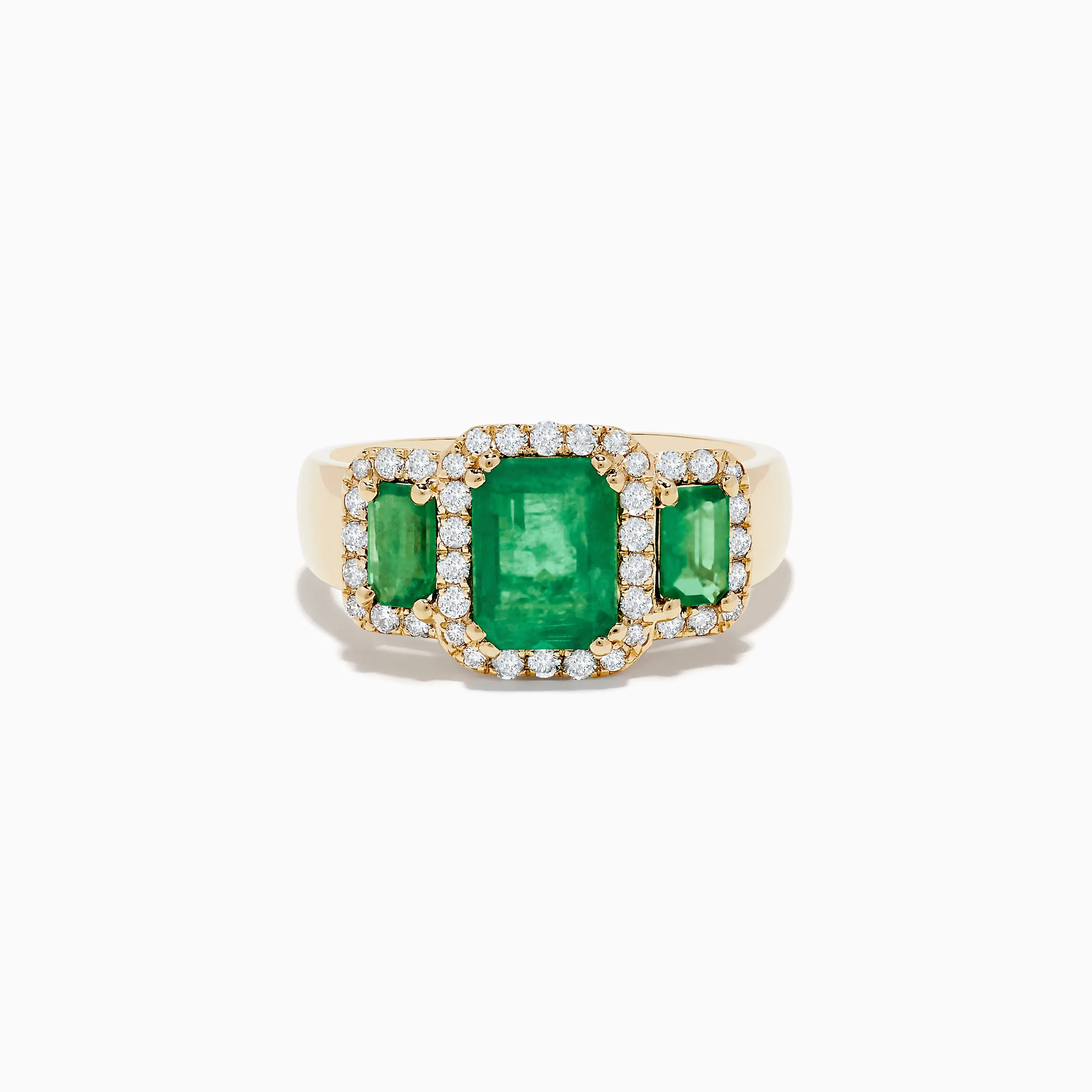 Brasilica 14K Yellow Gold Emerald and Diamond Ring sold by Effy