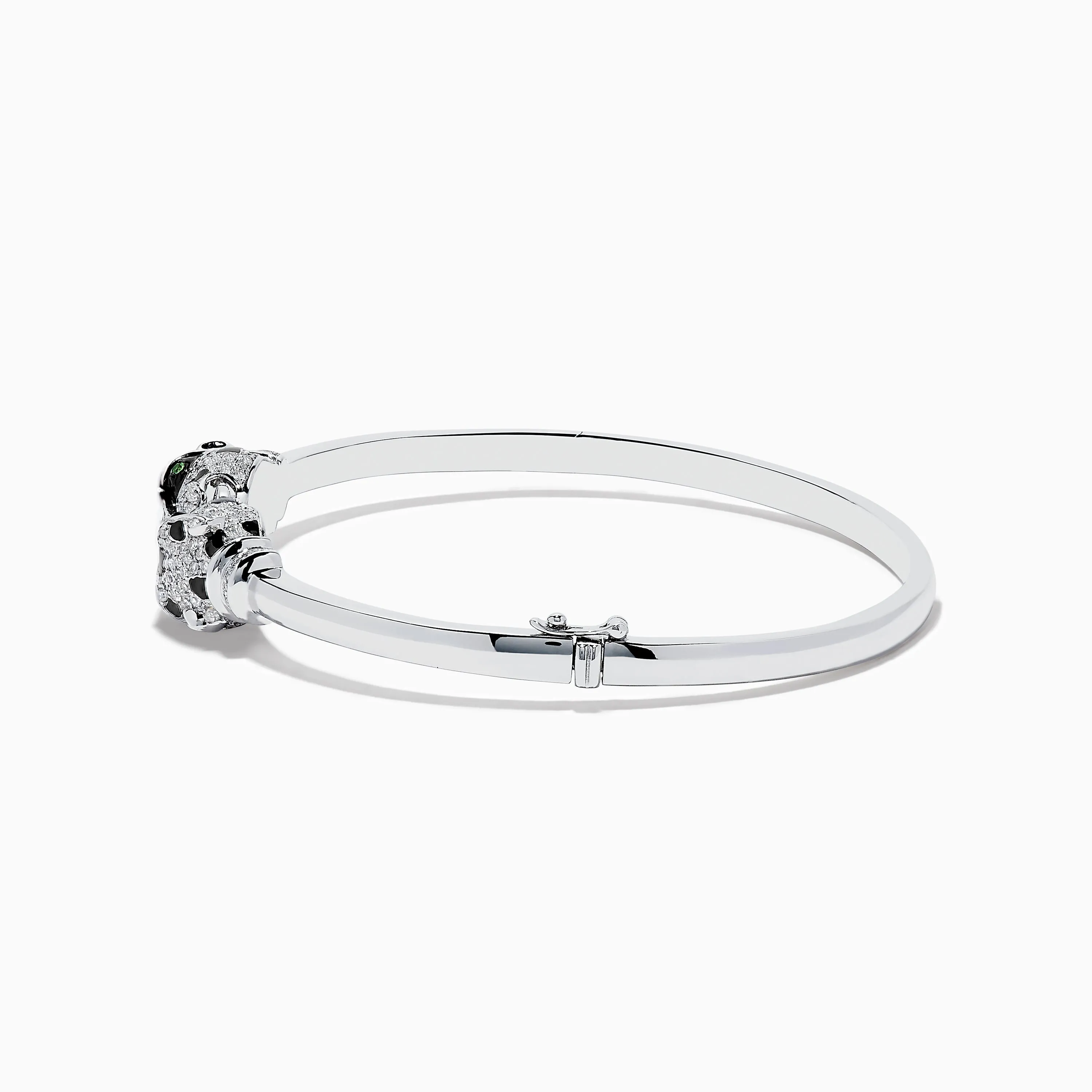Signature 14K White Gold Diamond and Tsavorite Bangle sold by Effy product image thumbnail 2