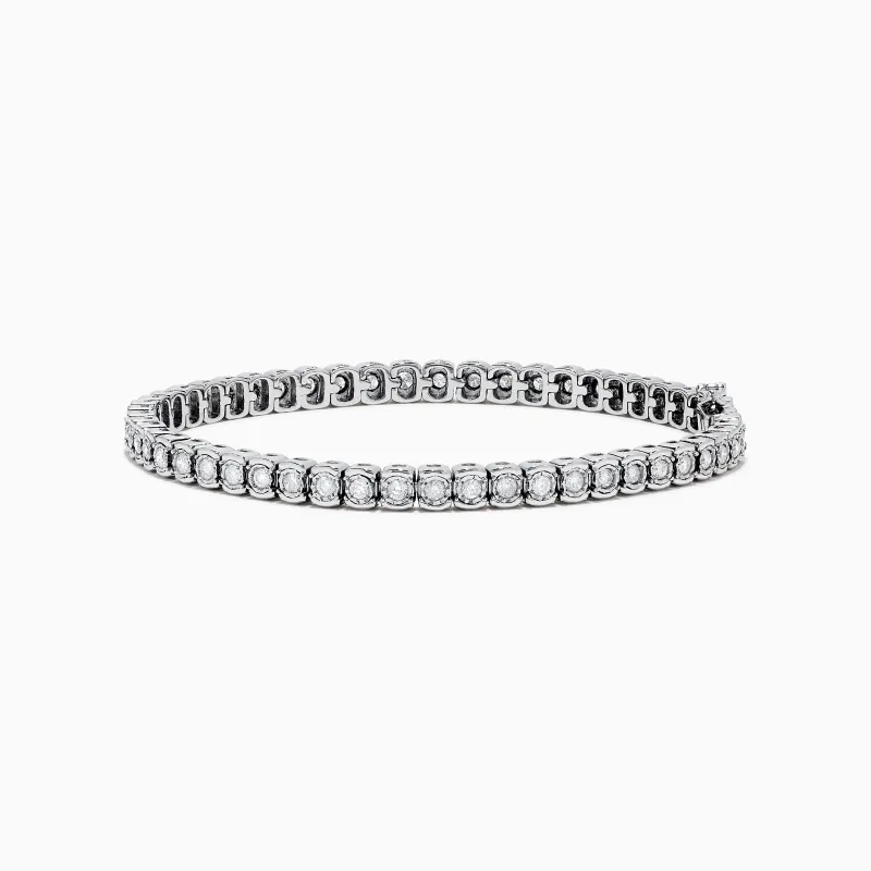 925 Sterling Silver Diamond Tennis Bracelet sold by Effy