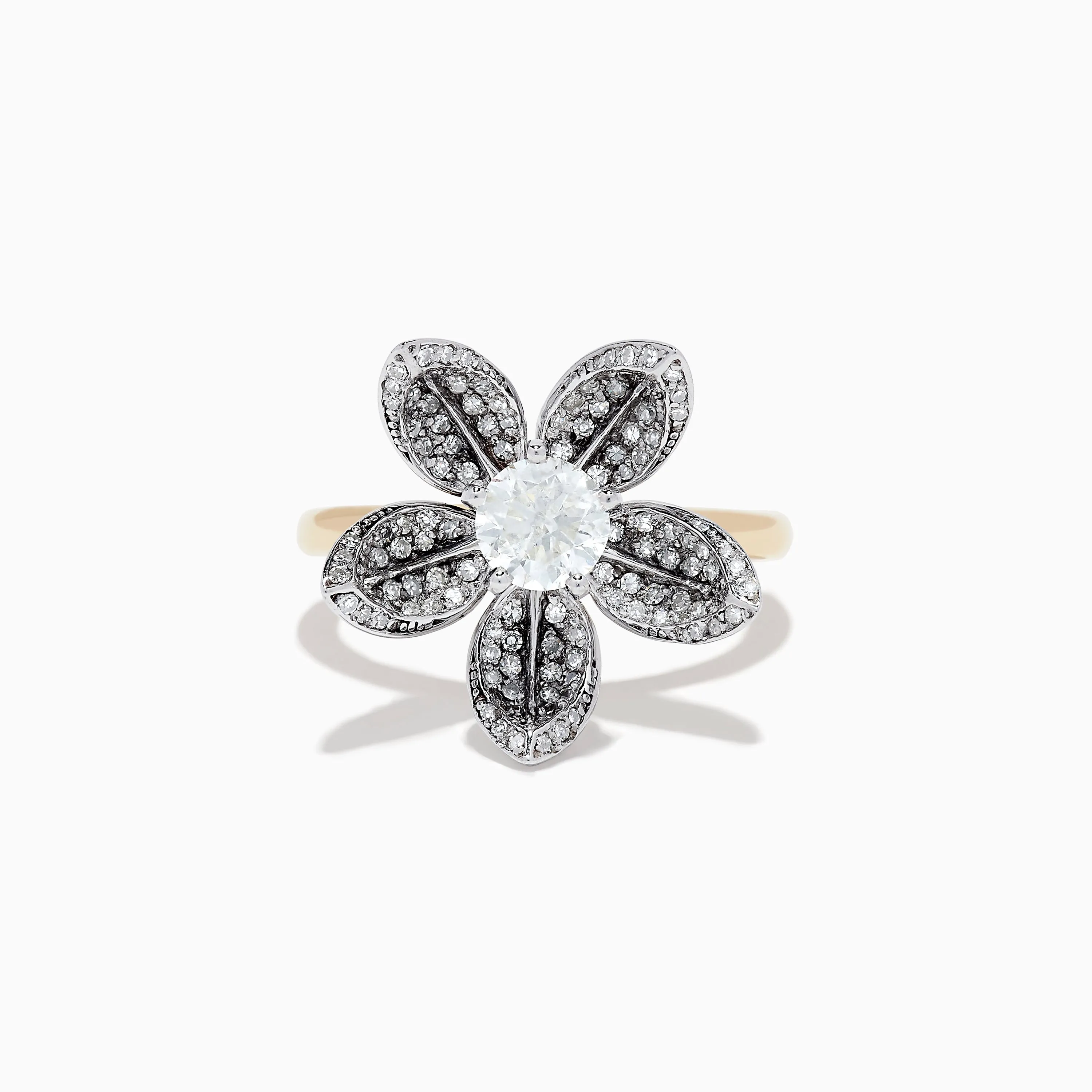 Nature 14K Two-Tone Gold Diamond Floral Ring 1.06 TCW sold by Effy