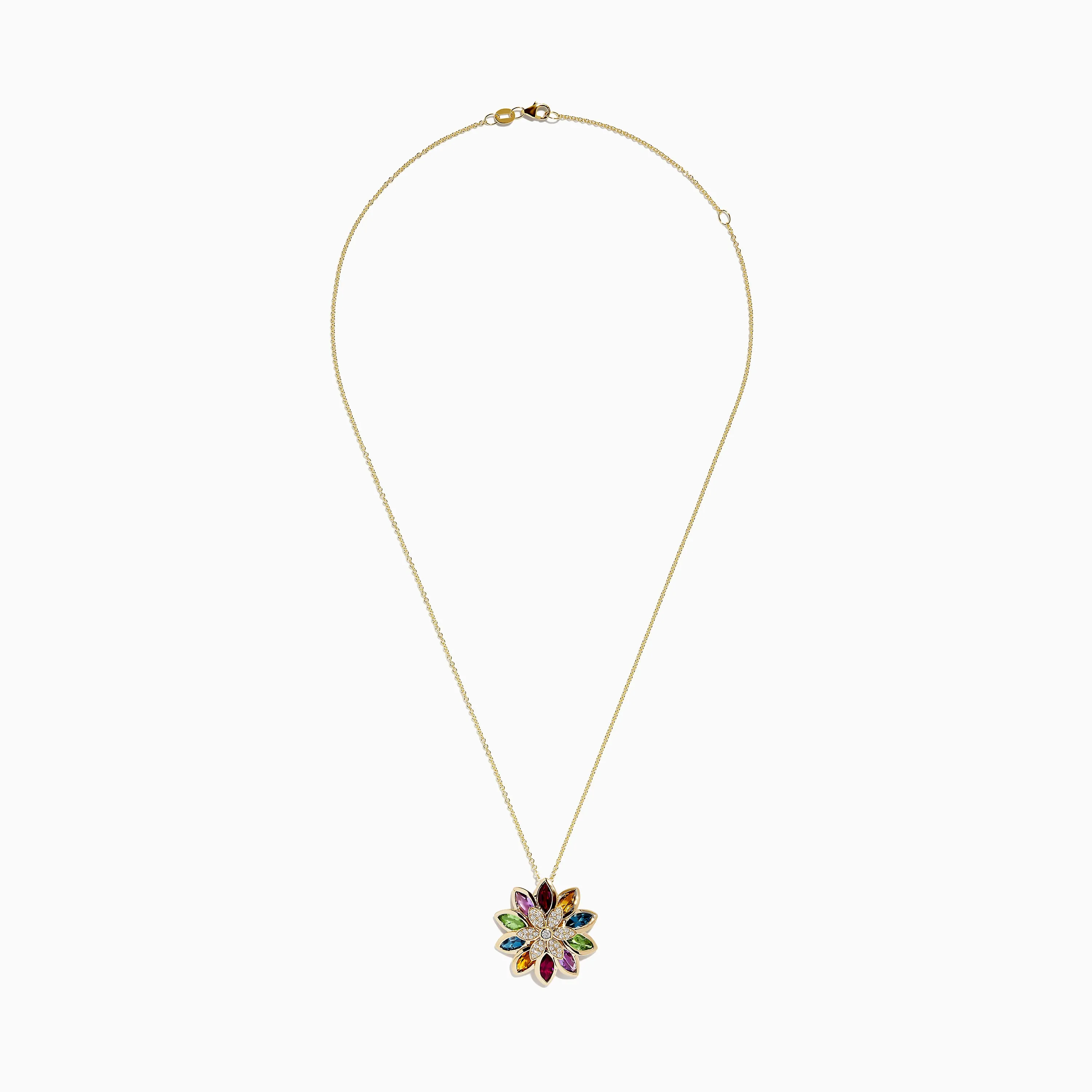 Mosaic 14K Yellow Gold Semi Precious and Diamond Pendant sold by Effy product image thumbnail 2