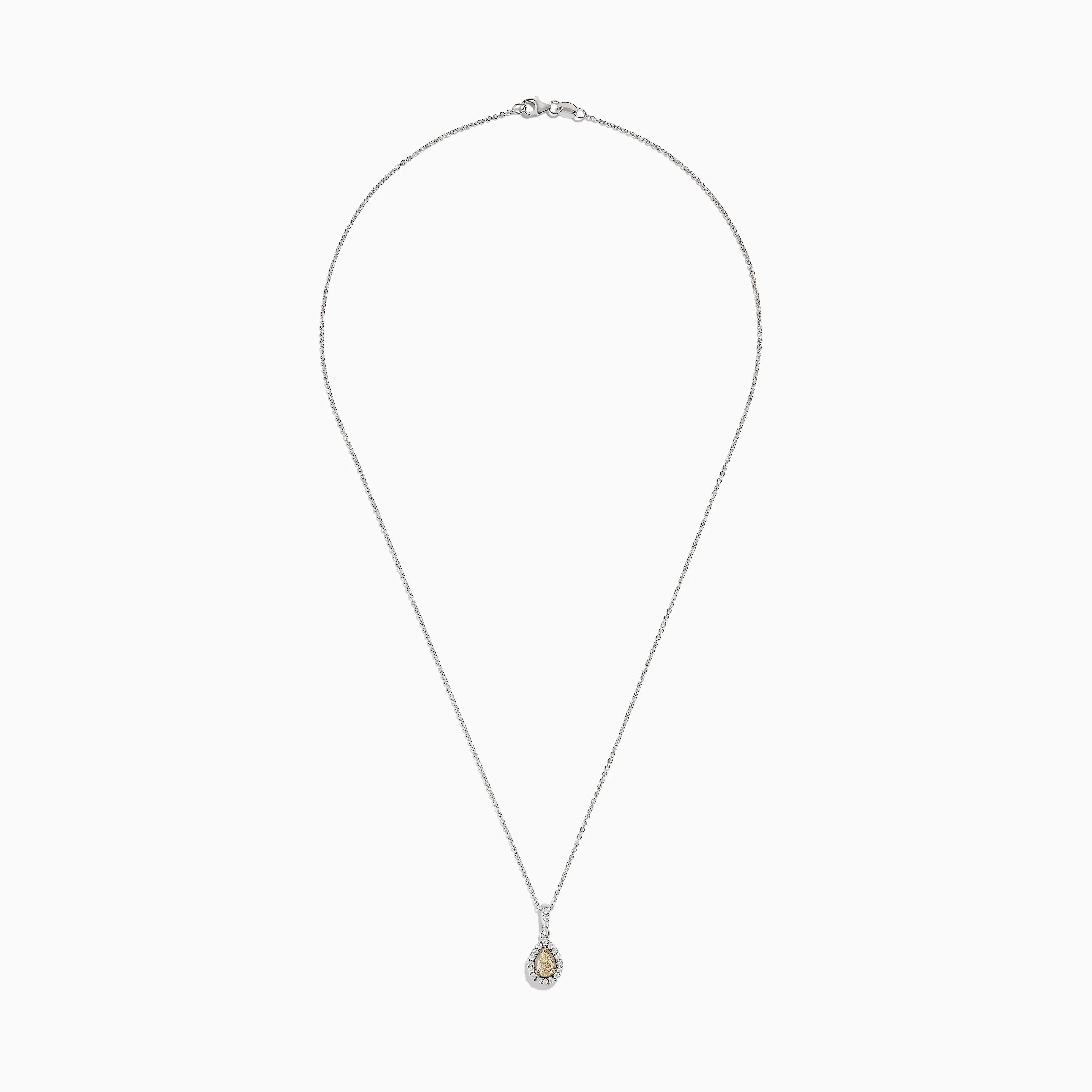 Canare 18K Two-Tone Gold Yellow and White Diamond Teardrop Pendant sold by Effy product image thumbnail 2