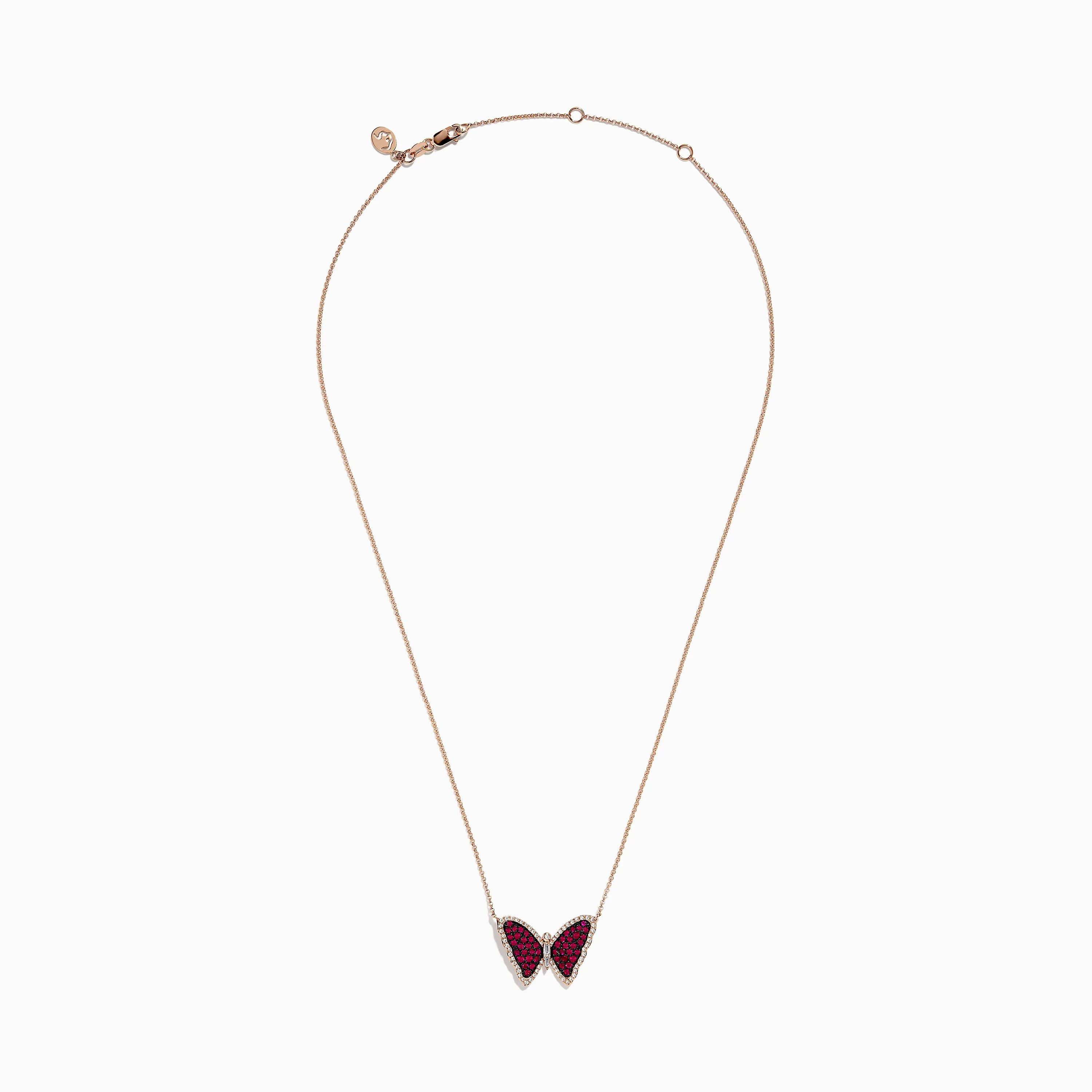 Ruby Royale 14K Rose Gold Ruby Butterfly Necklace sold by Effy product image thumbnail 2