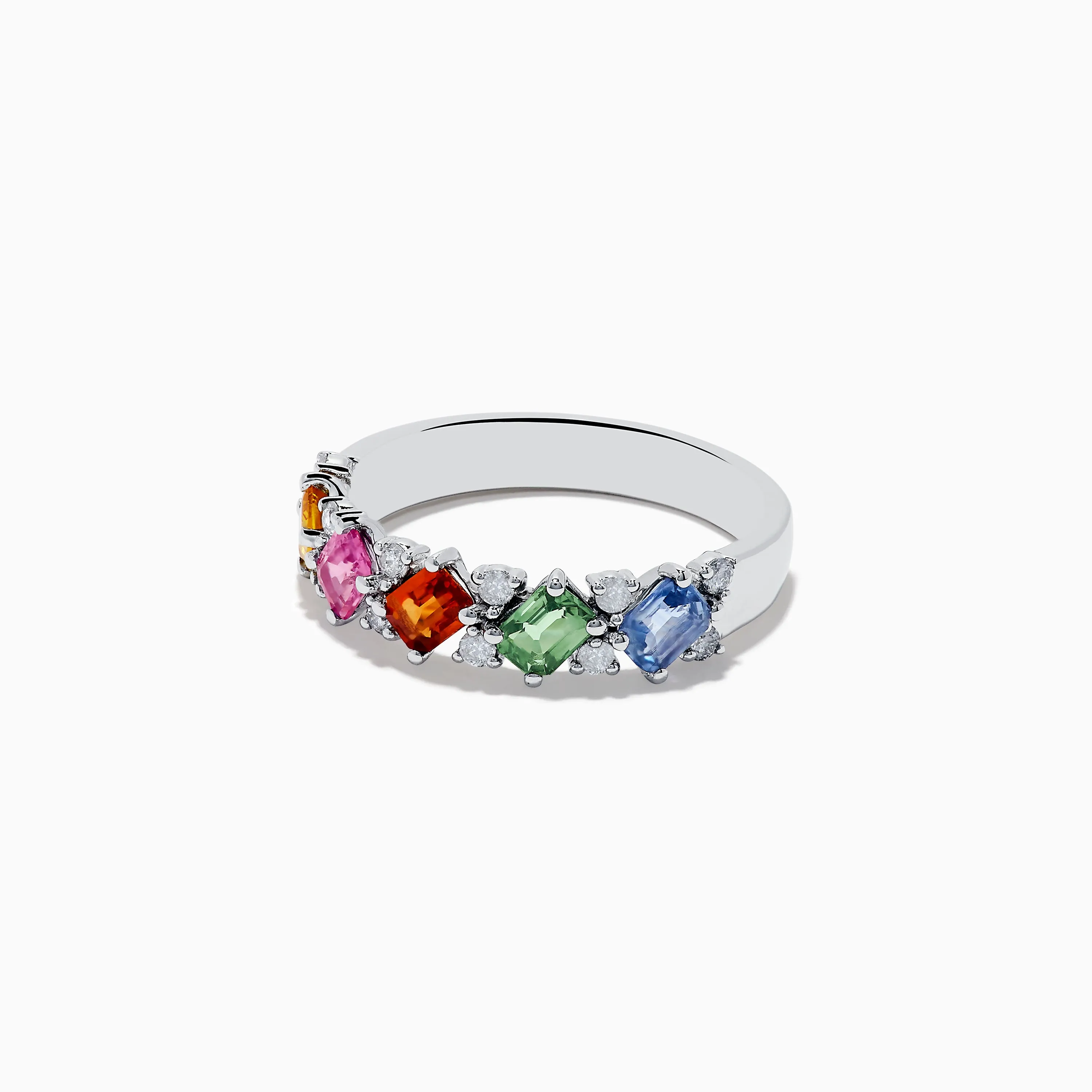 Watercolors 14K White Gold Multi Sapphire and Diamond Ring sold by Effy product image thumbnail 2
