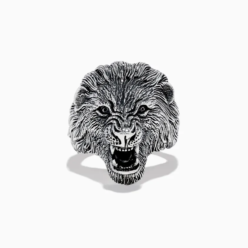 Men's 925 Sterling Silver Lion Ring sold by Effy