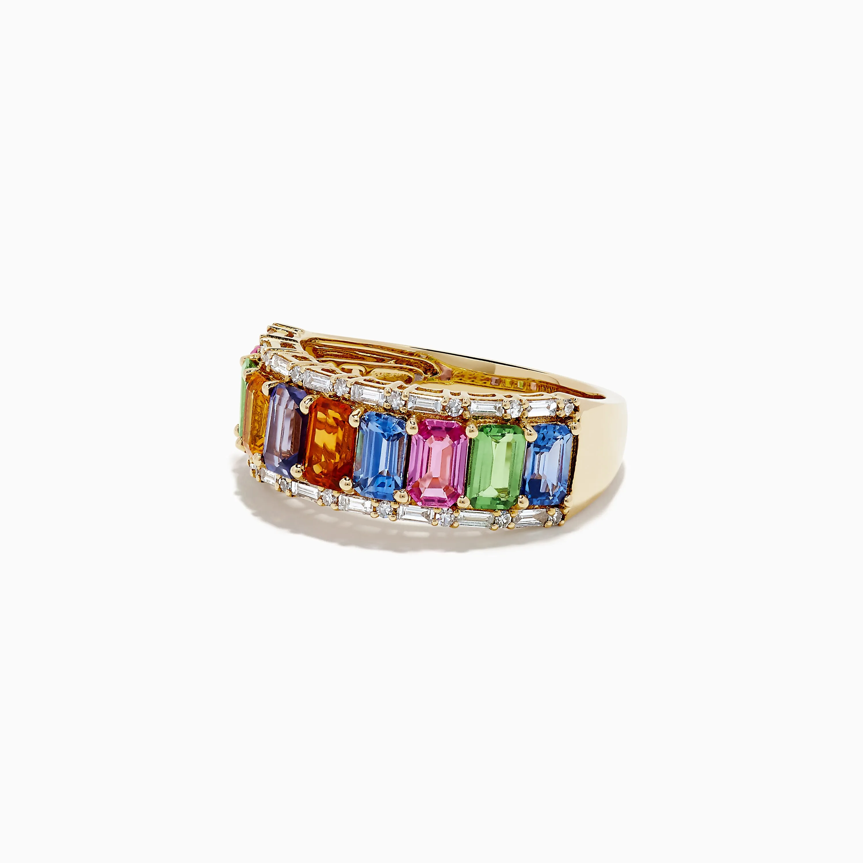 Watercolors 14K Yellow Multi Sapphire and Diamond Ring sold by Effy product image thumbnail 2
