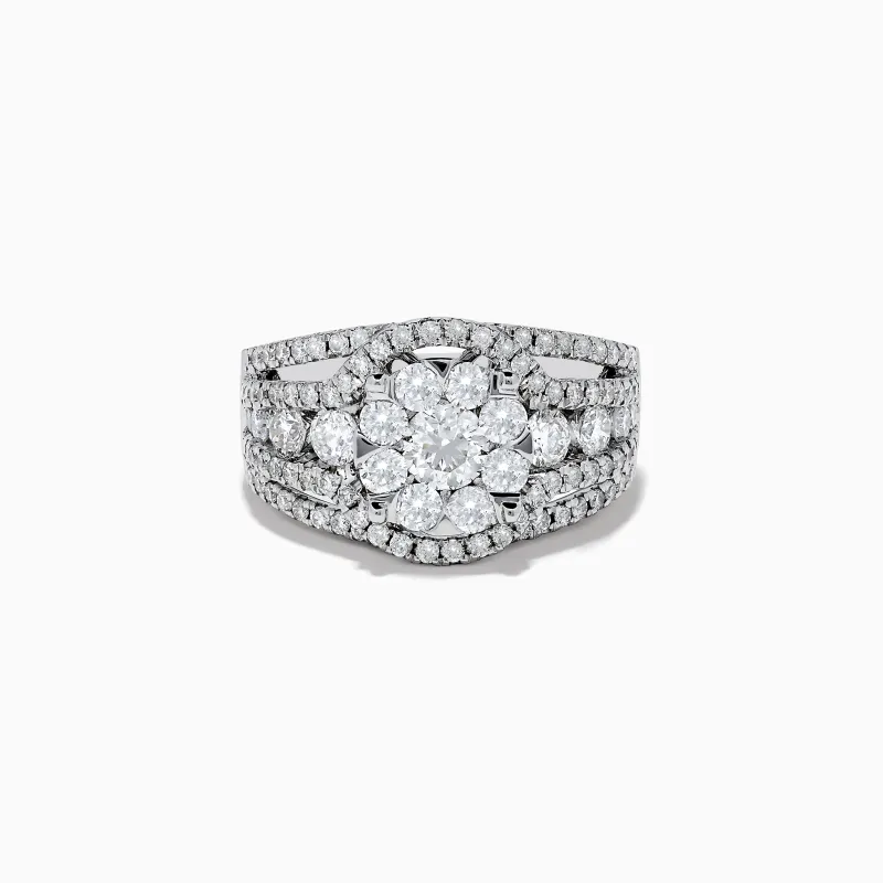 Bouquet 14K White Gold Diamond Cluster Ring 1.98 TCW sold by Effy
