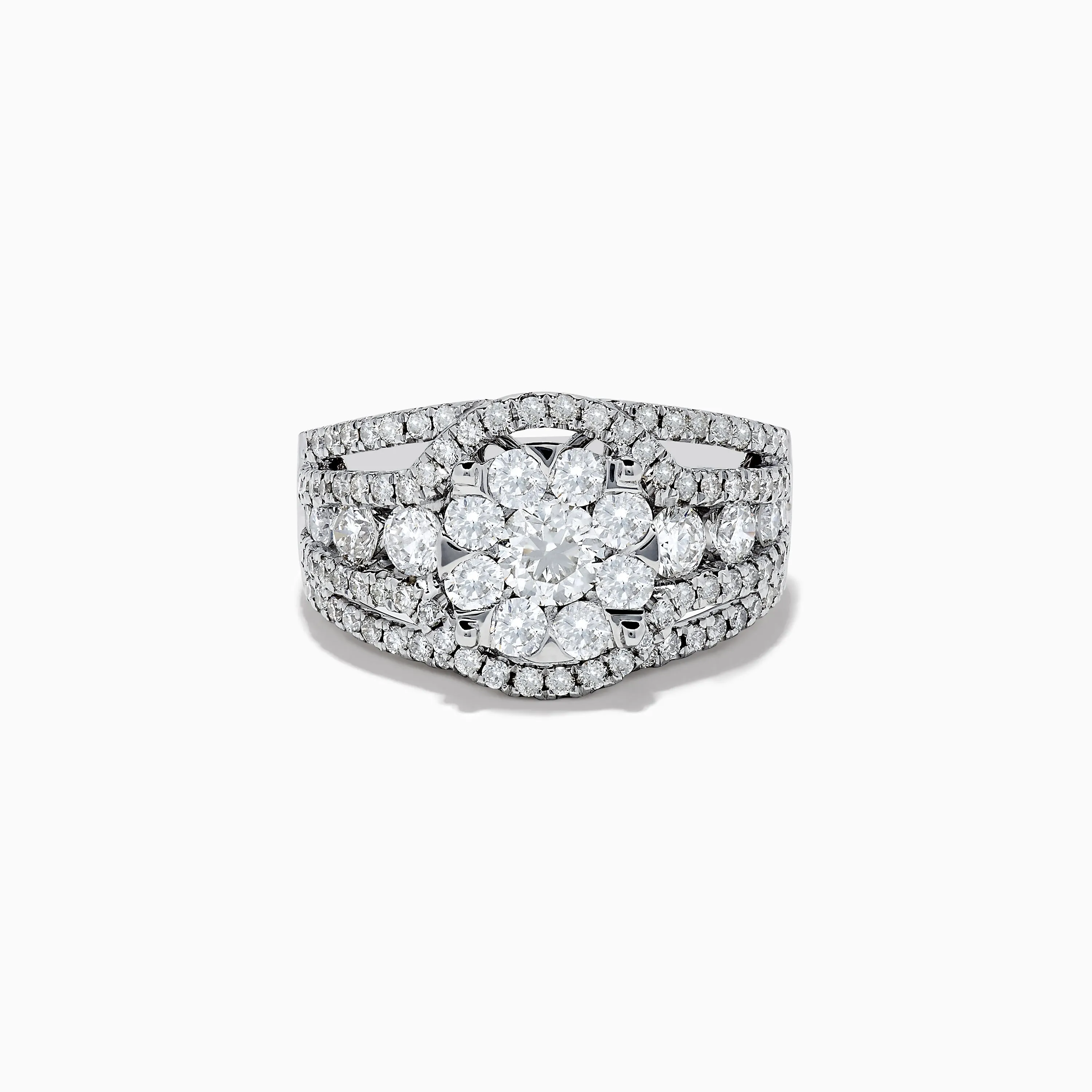 Bouquet 14K White Gold Diamond Cluster Ring 1.98 TCW sold by Effy