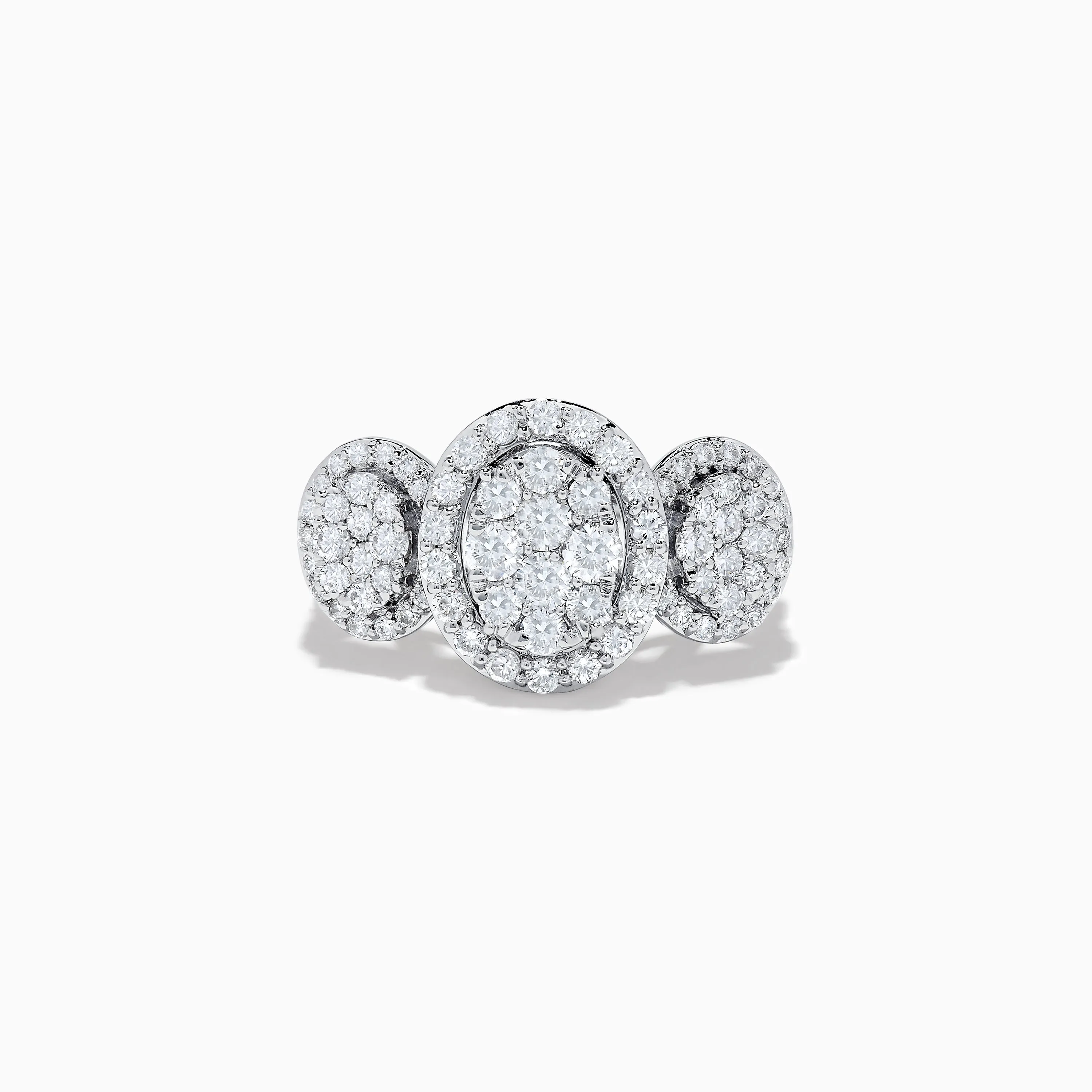 Bouquet 14k White Gold Diamond Cluster Ring 1.40 TCW sold by Effy