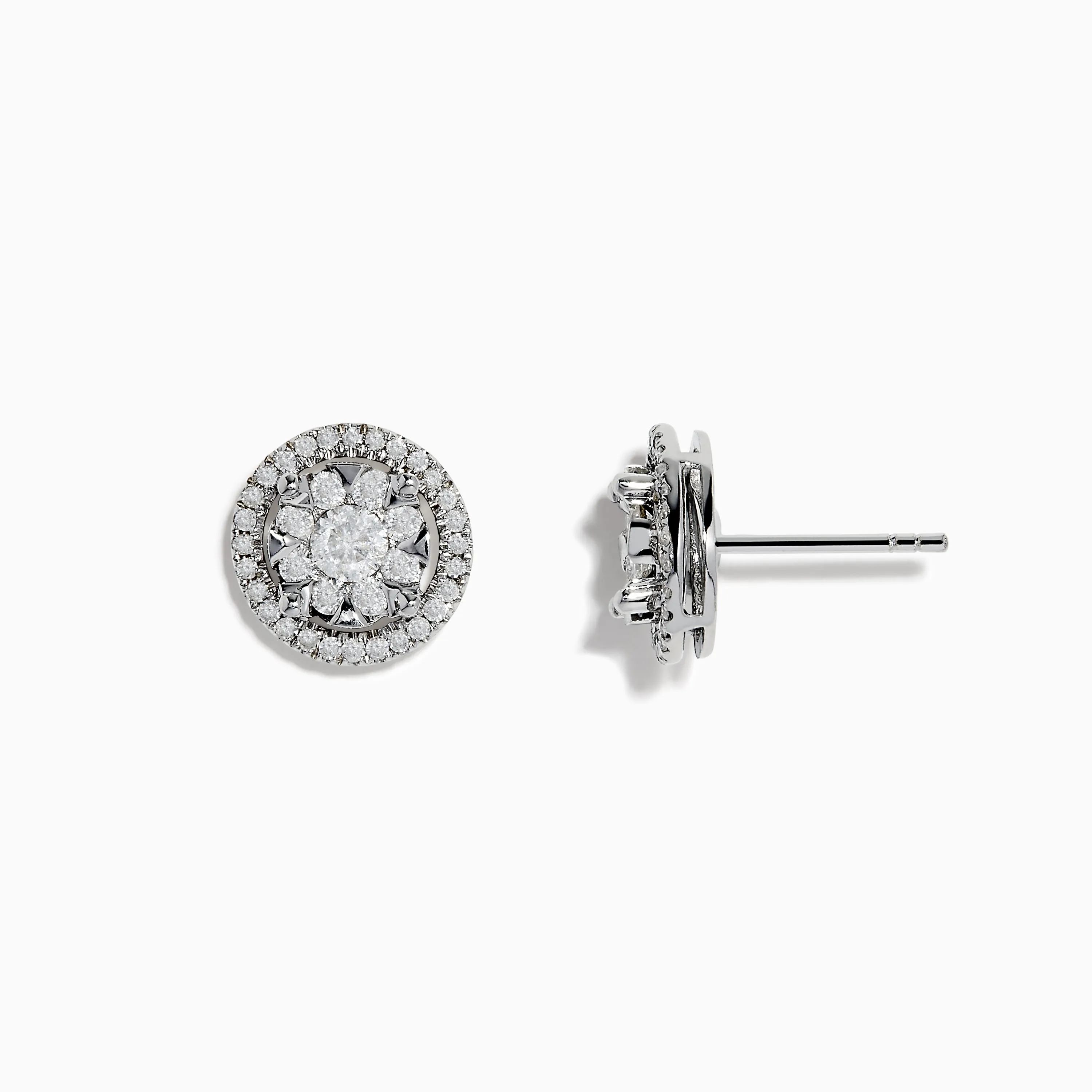 Bouquet 14k White Gold Diamond Cluster Stud Earrings 0.99 TCW sold by Effy product image thumbnail 2