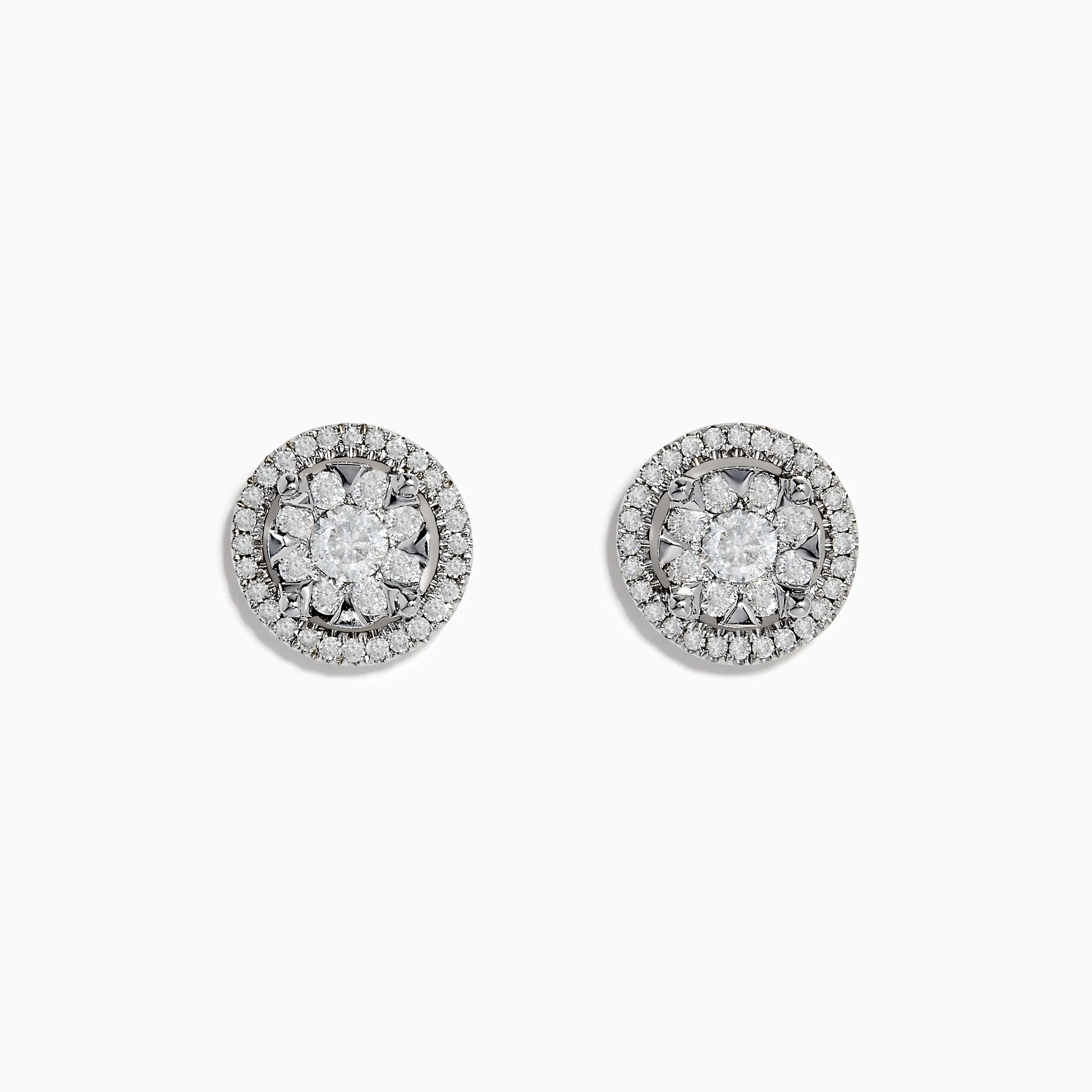 Bouquet 14k White Gold Diamond Cluster Stud Earrings 0.99 TCW sold by Effy