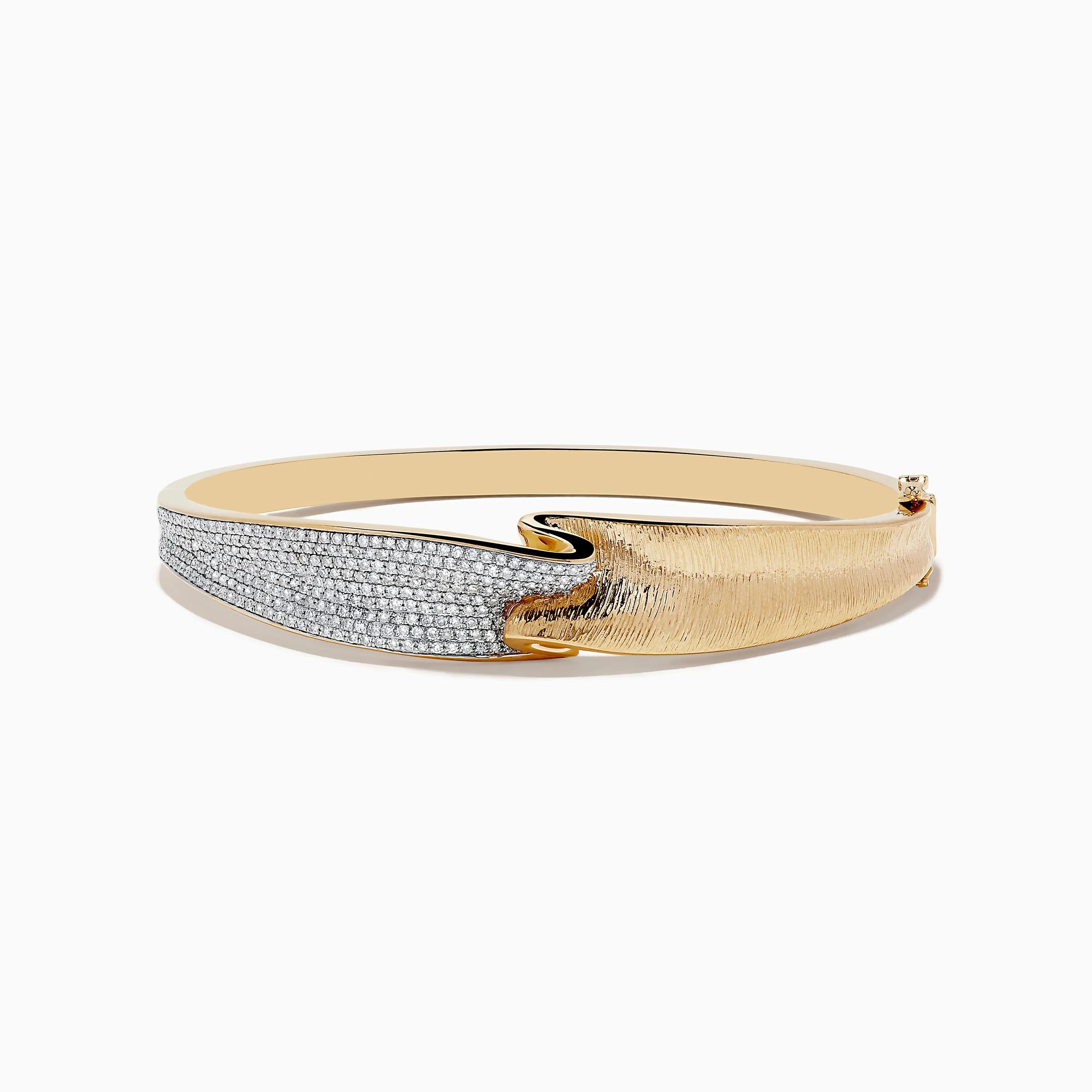 D'Oro 14k Yellow Gold Pave Diamond Bangle sold by Effy