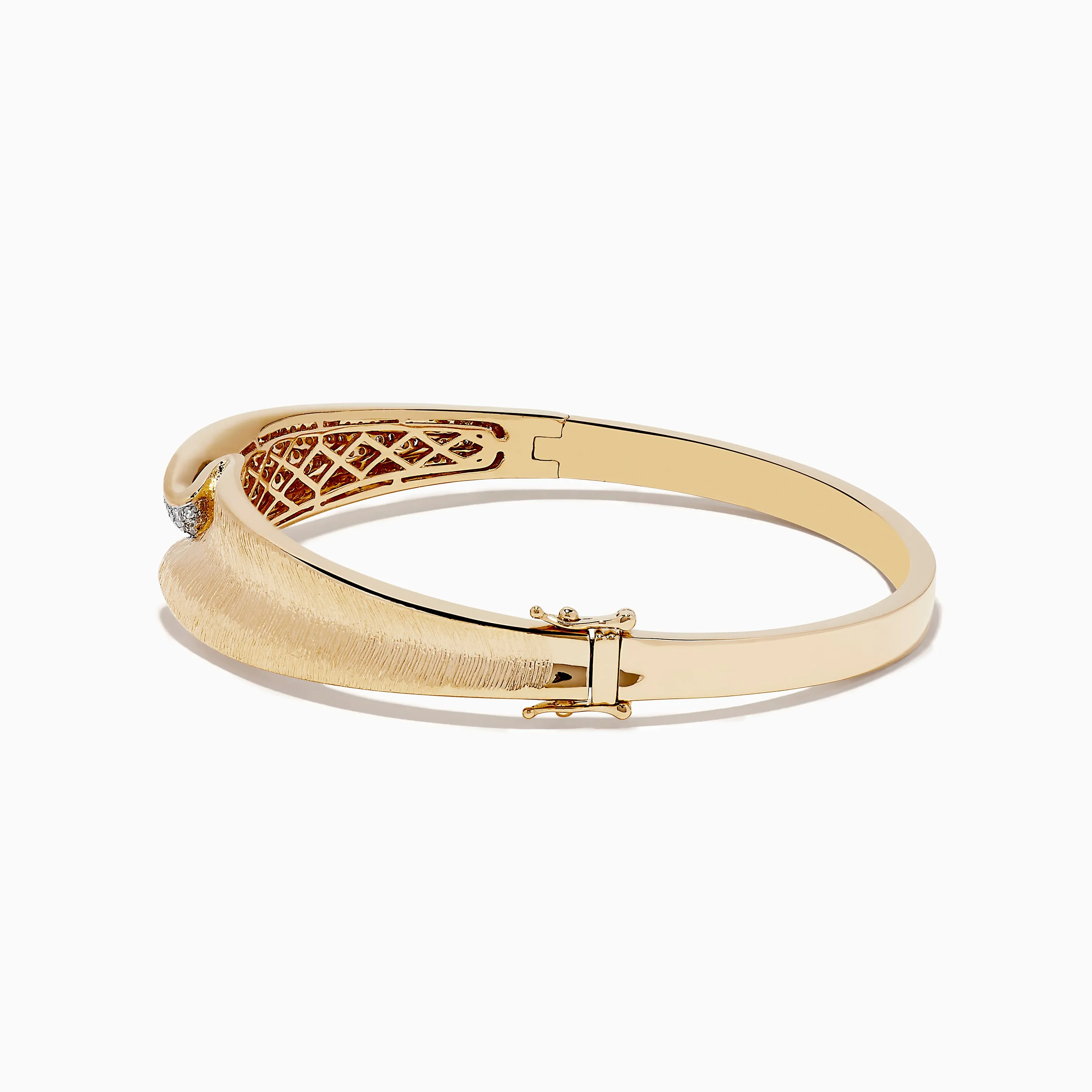 D'Oro 14k Yellow Gold Pave Diamond Bangle sold by Effy product image thumbnail 2