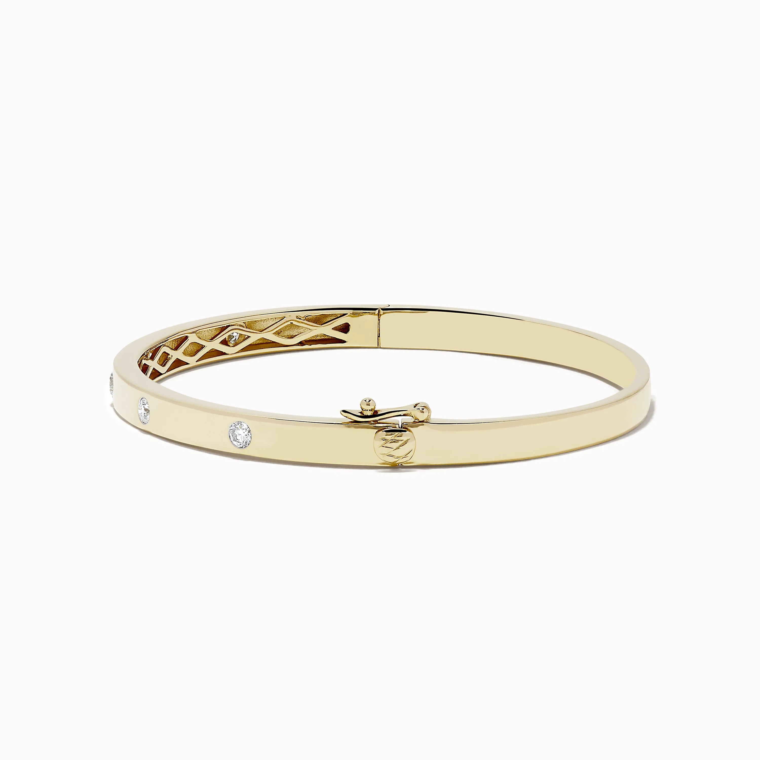 D'Oro 14k Yellow Gold Bezel Set Diamond Bangle 0.35 TCW sold by Effy product image thumbnail 2