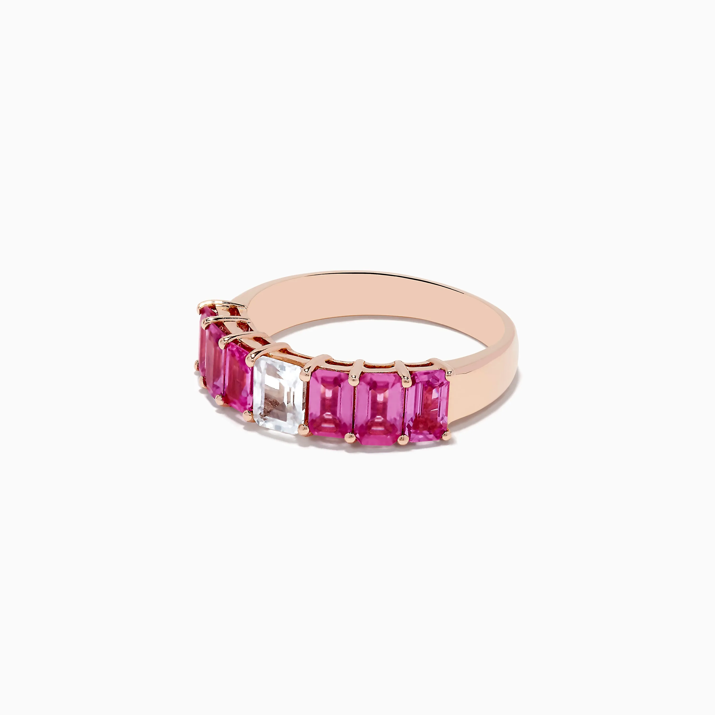 14k Rose Gold Pink and White Sapphire Ring sold by Effy product image thumbnail 2