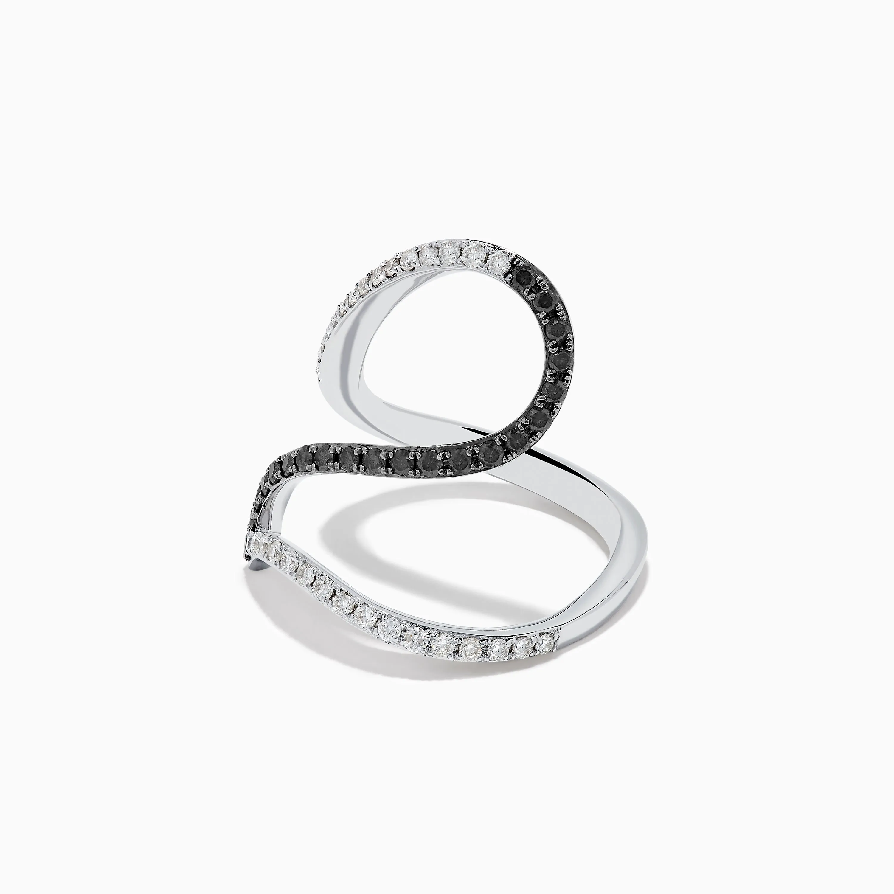 14K White Gold Black and White Diamond Fashion Ring sold by Effy product image thumbnail 2