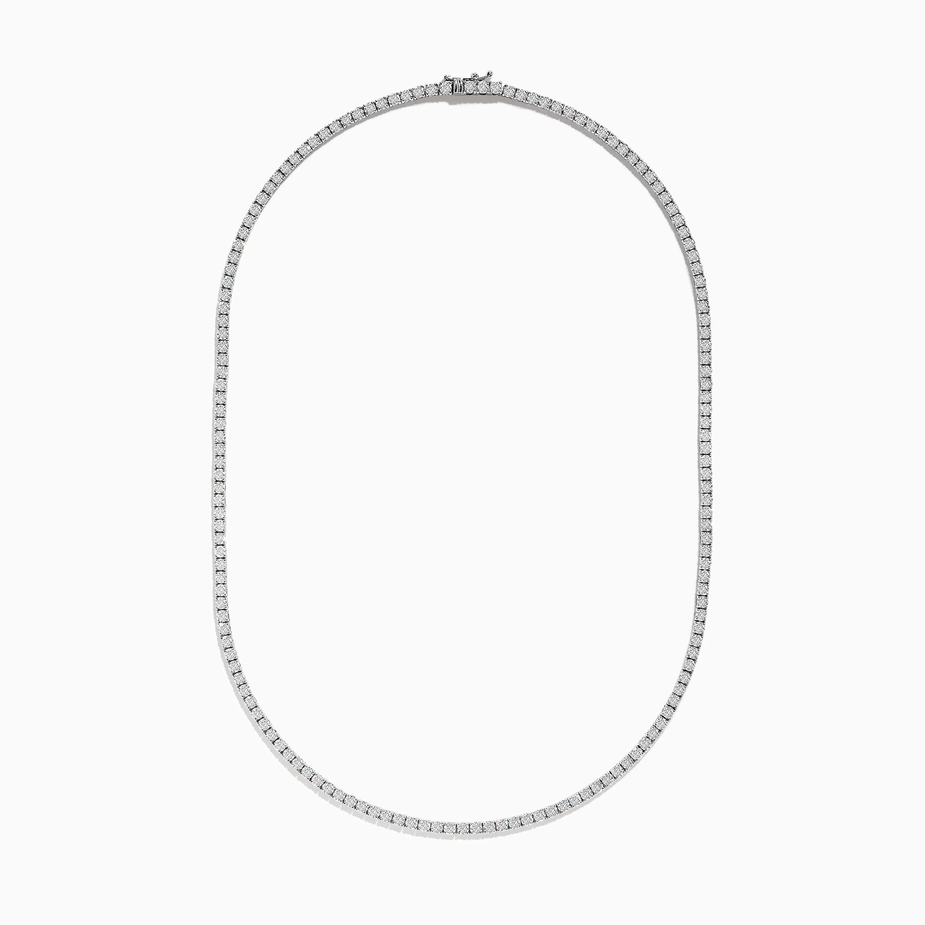 Pave Classica 14k White Gold Diamond Tennis Necklace 9.94 TCW sold by Effy product image thumbnail 2
