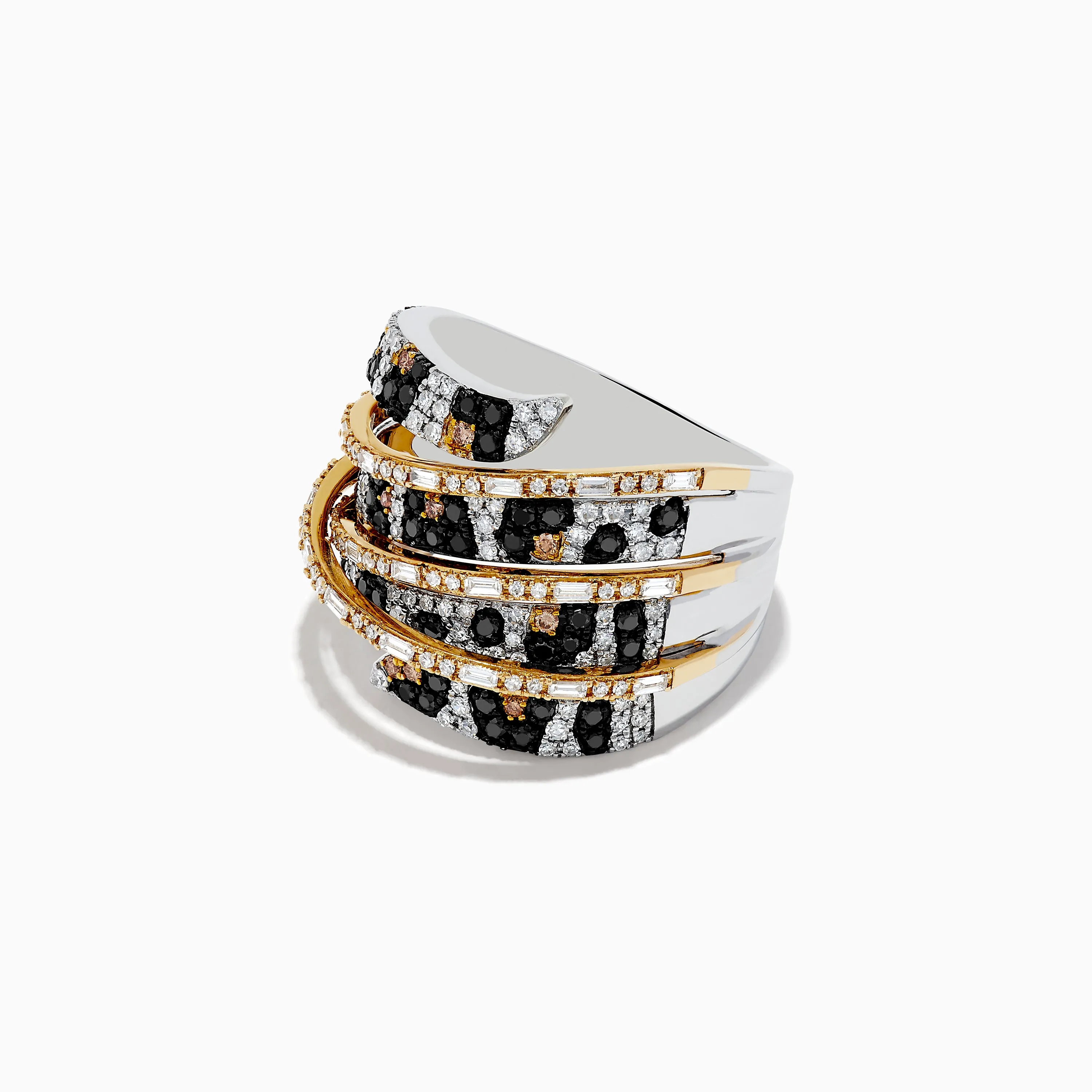 Signature 14k Yellow Gold Panther Spot Diamond Statement Ring sold by Effy product image thumbnail 2