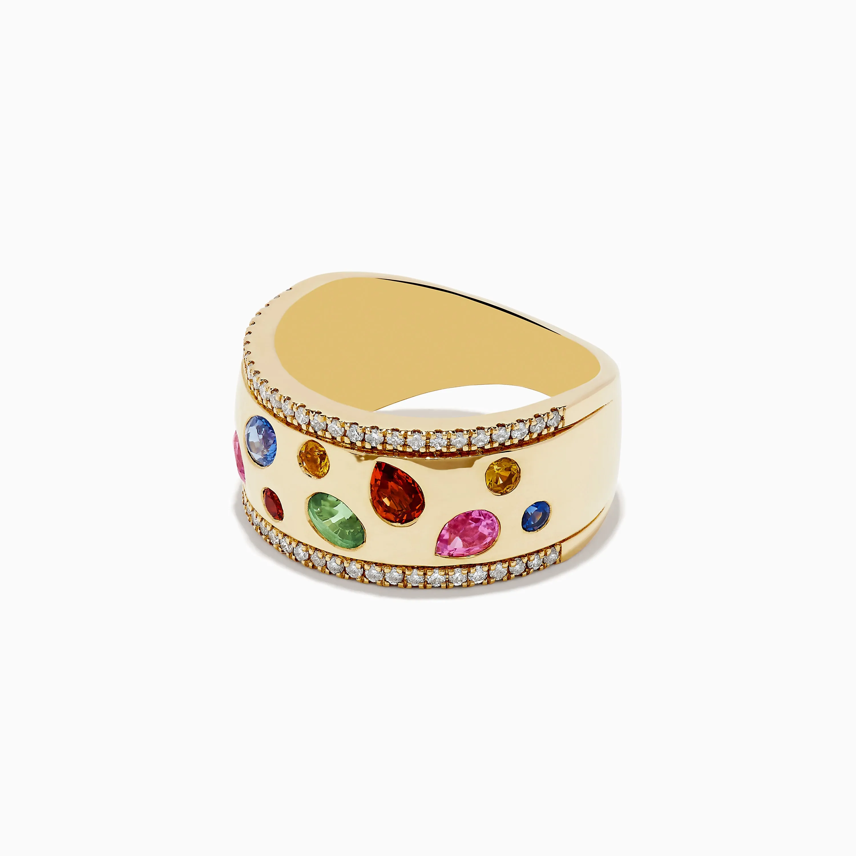 Watercolor 14k Yellow Gold Bezel Set Multi Sapphire Ring sold by Effy product image thumbnail 2