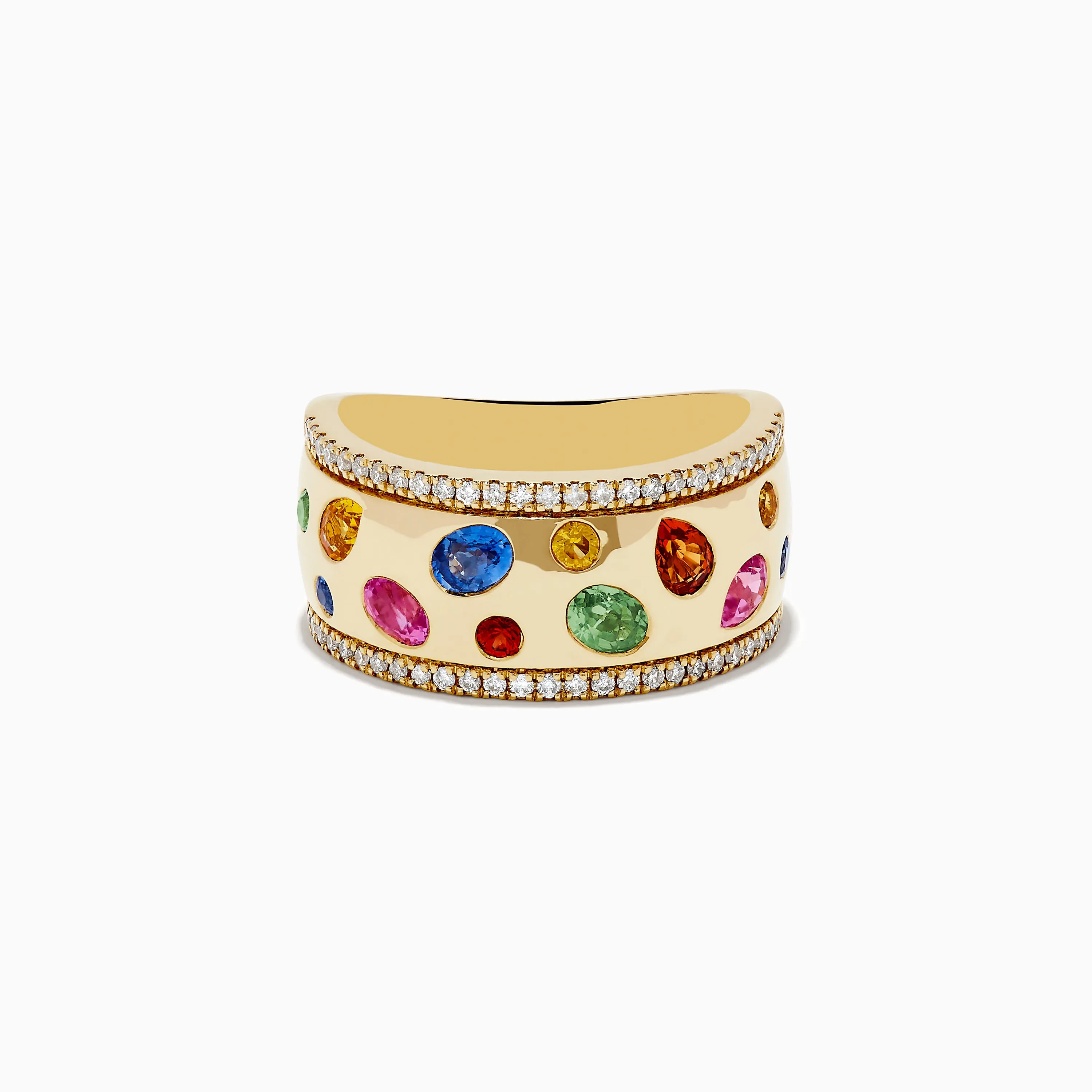 Watercolor 14k Yellow Gold Bezel Set Multi Sapphire Ring sold by Effy