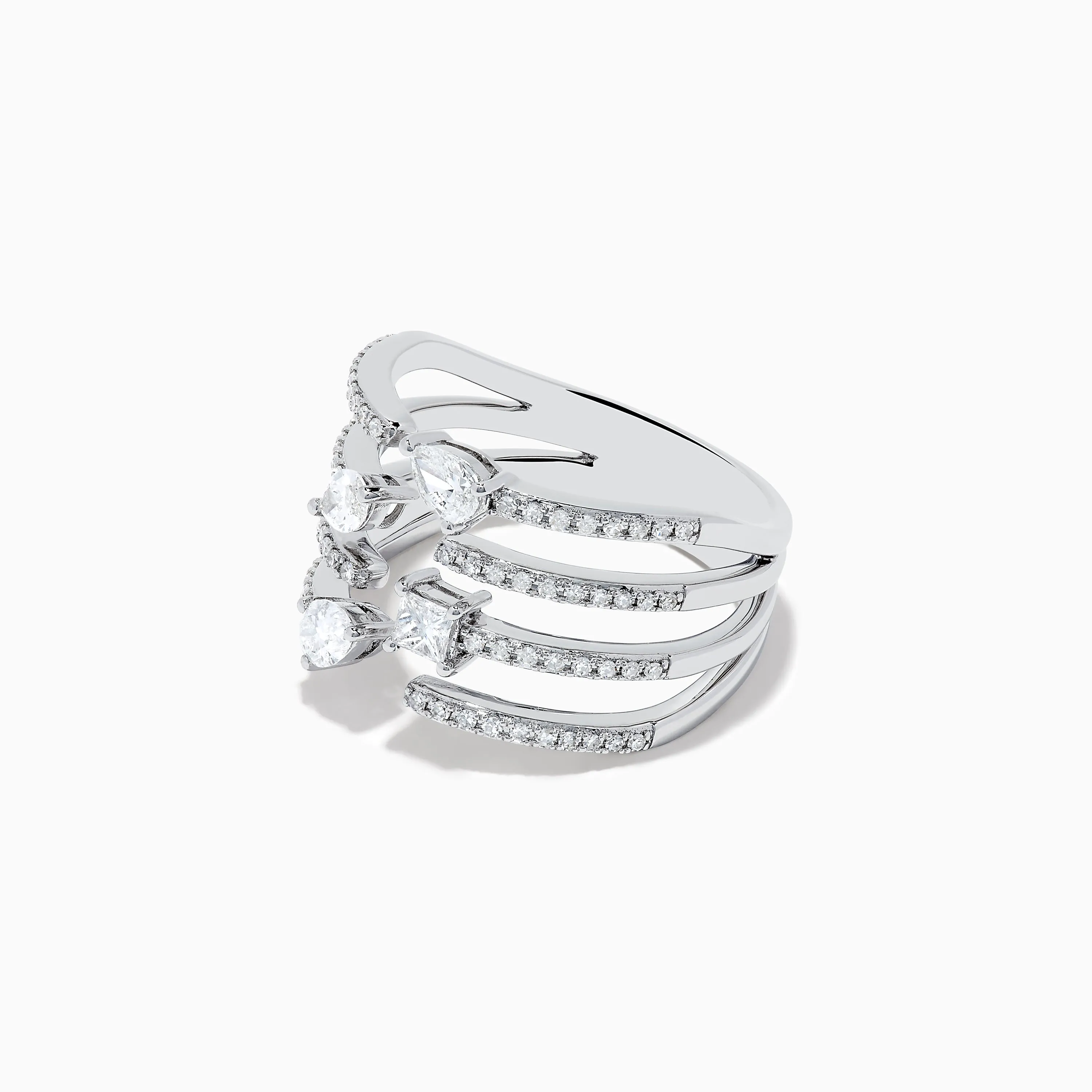 Pave Classica 14k White Gold Open Shank Diamond Ring sold by Effy product image thumbnail 2
