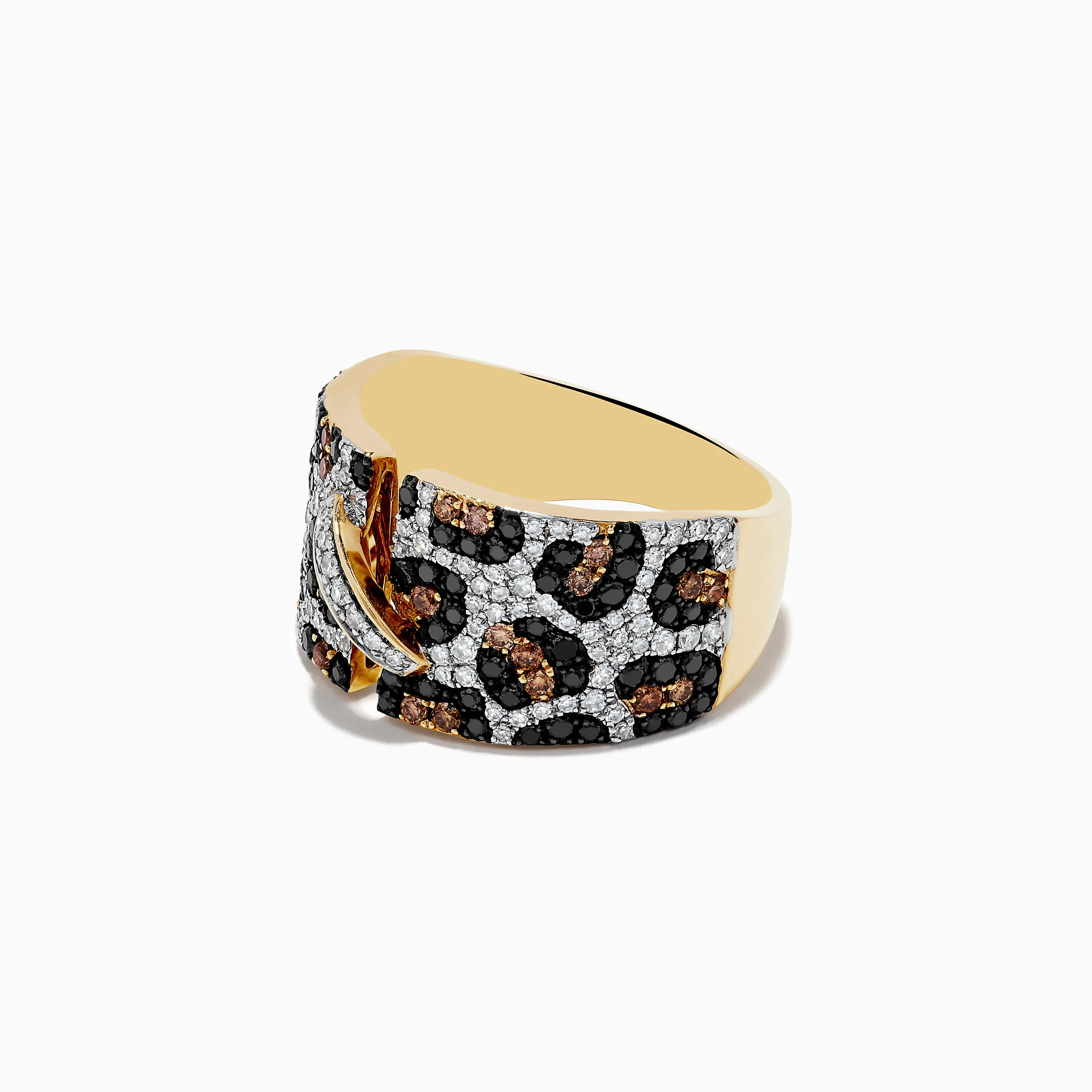 Signature 14k Yellow Gold Panther Spot Diamond Ring sold by Effy product image thumbnail 2