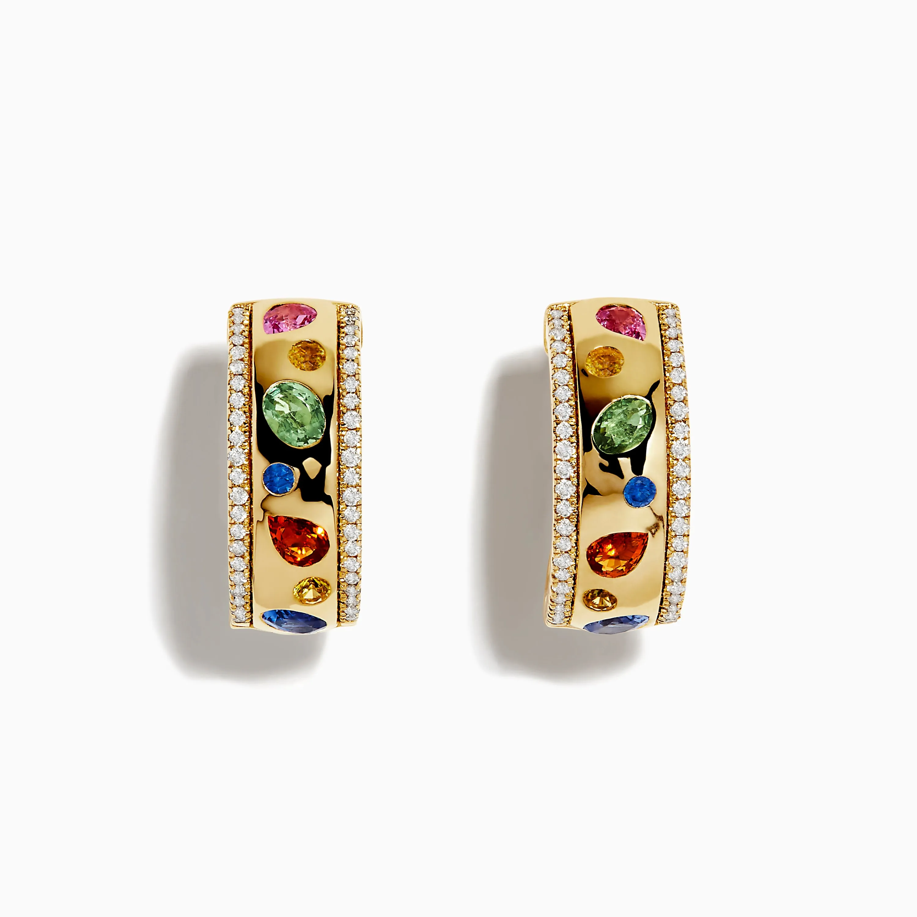 Watercolor 14k Yellow Gold Bezel Set Multi Sapphire Earrings sold by Effy