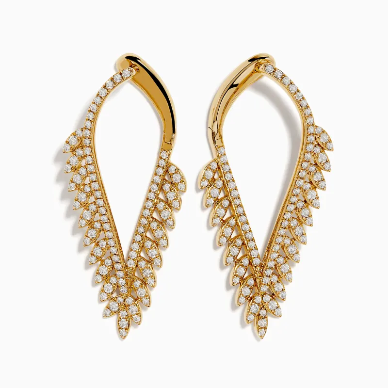 D'Oro 14k Yellow Gold Diamond Statement Earrings sold by Effy