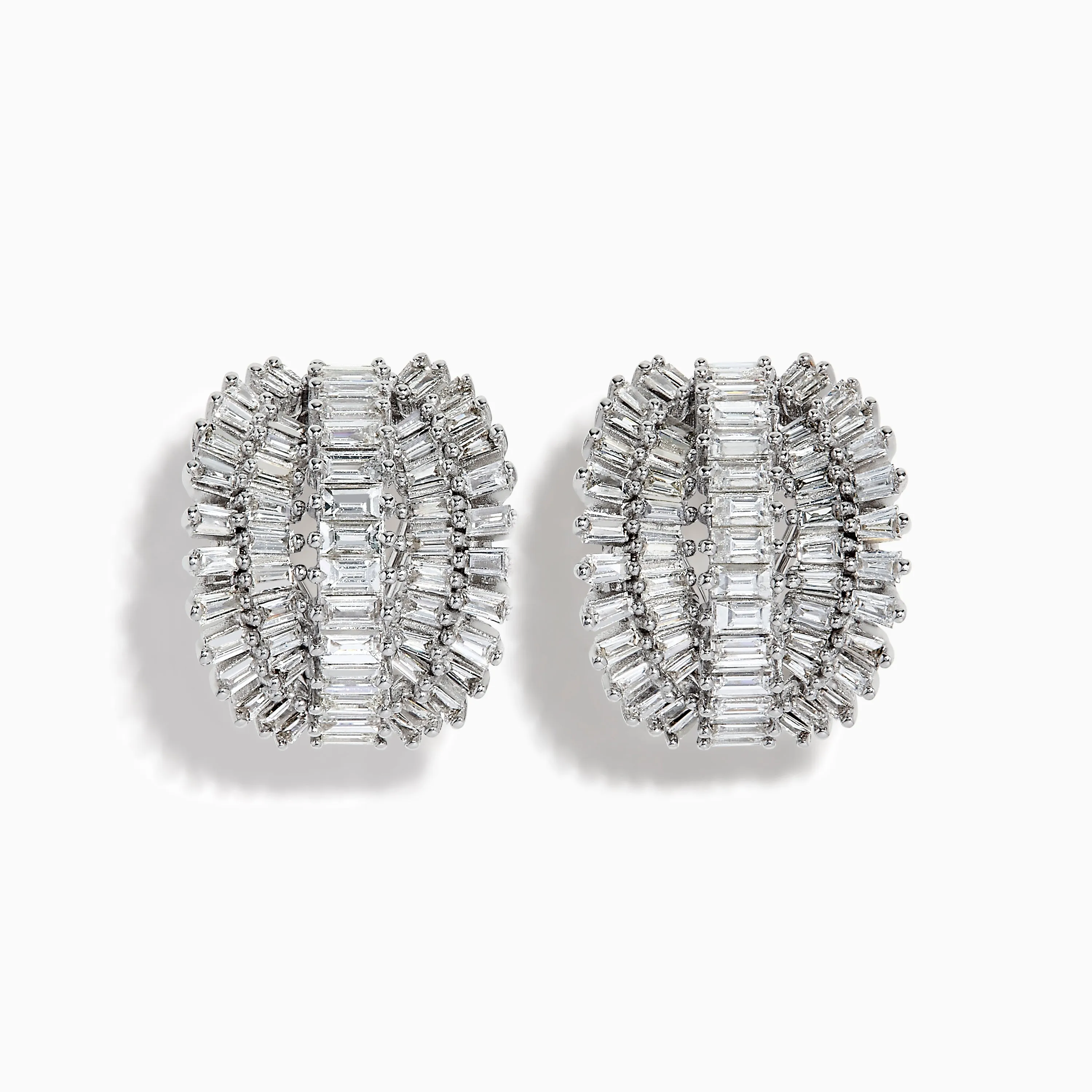 Classique 14k White Gold Diamond Earrings sold by Effy
