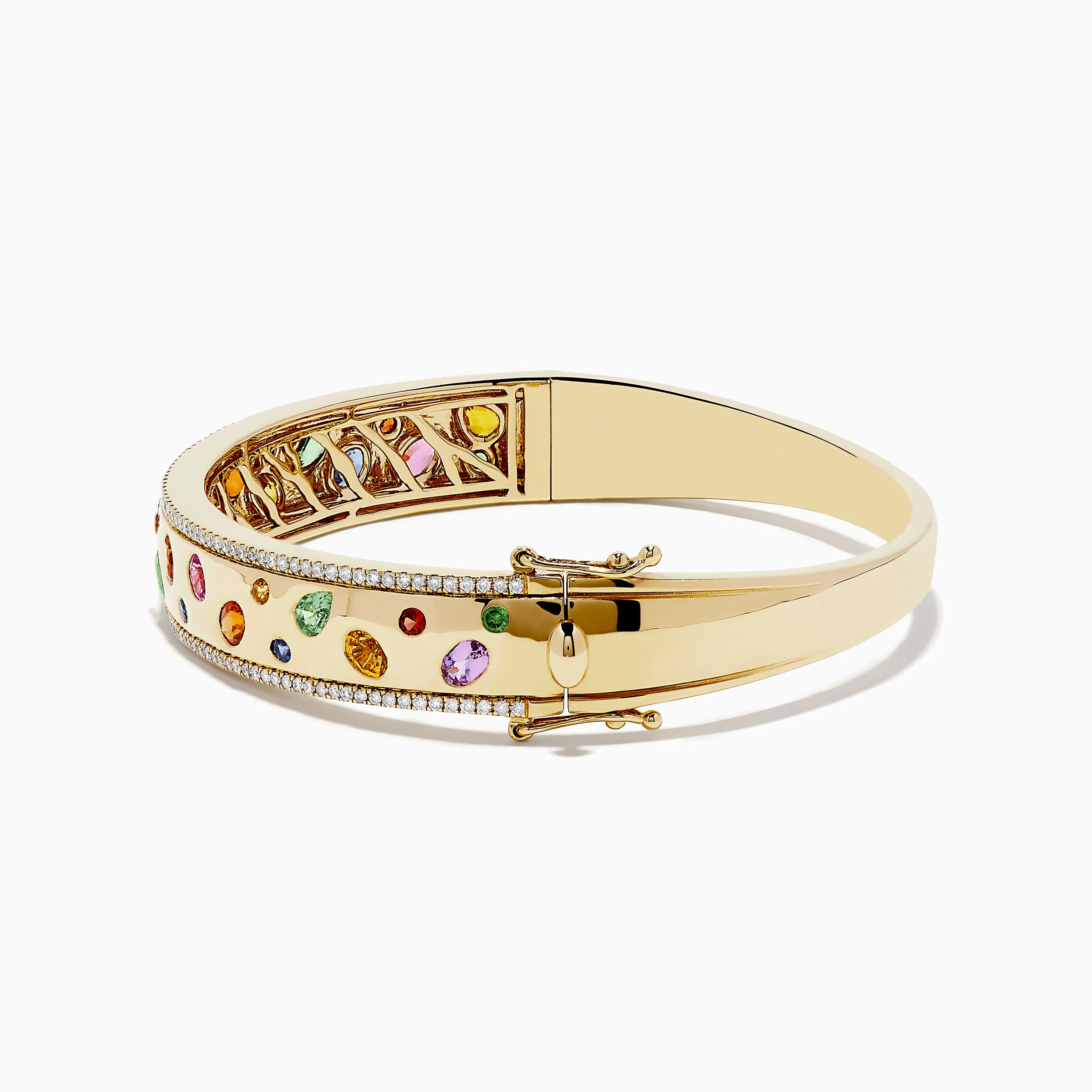 Watercolor 14k Yellow Gold Bezel Set Multi Sapphire Bangle sold by Effy product image thumbnail 2