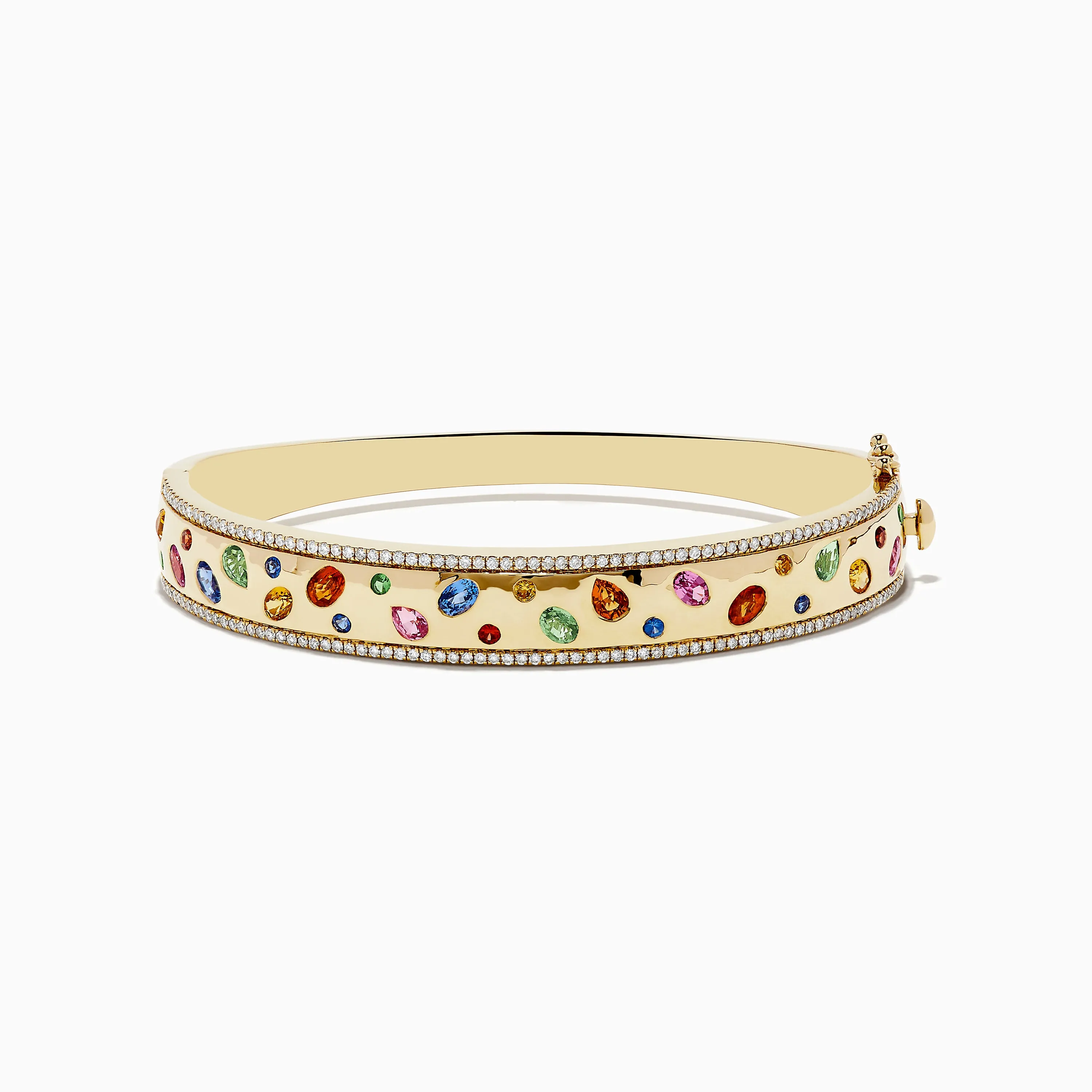 Watercolor 14k Yellow Gold Bezel Set Multi Sapphire Bangle sold by Effy