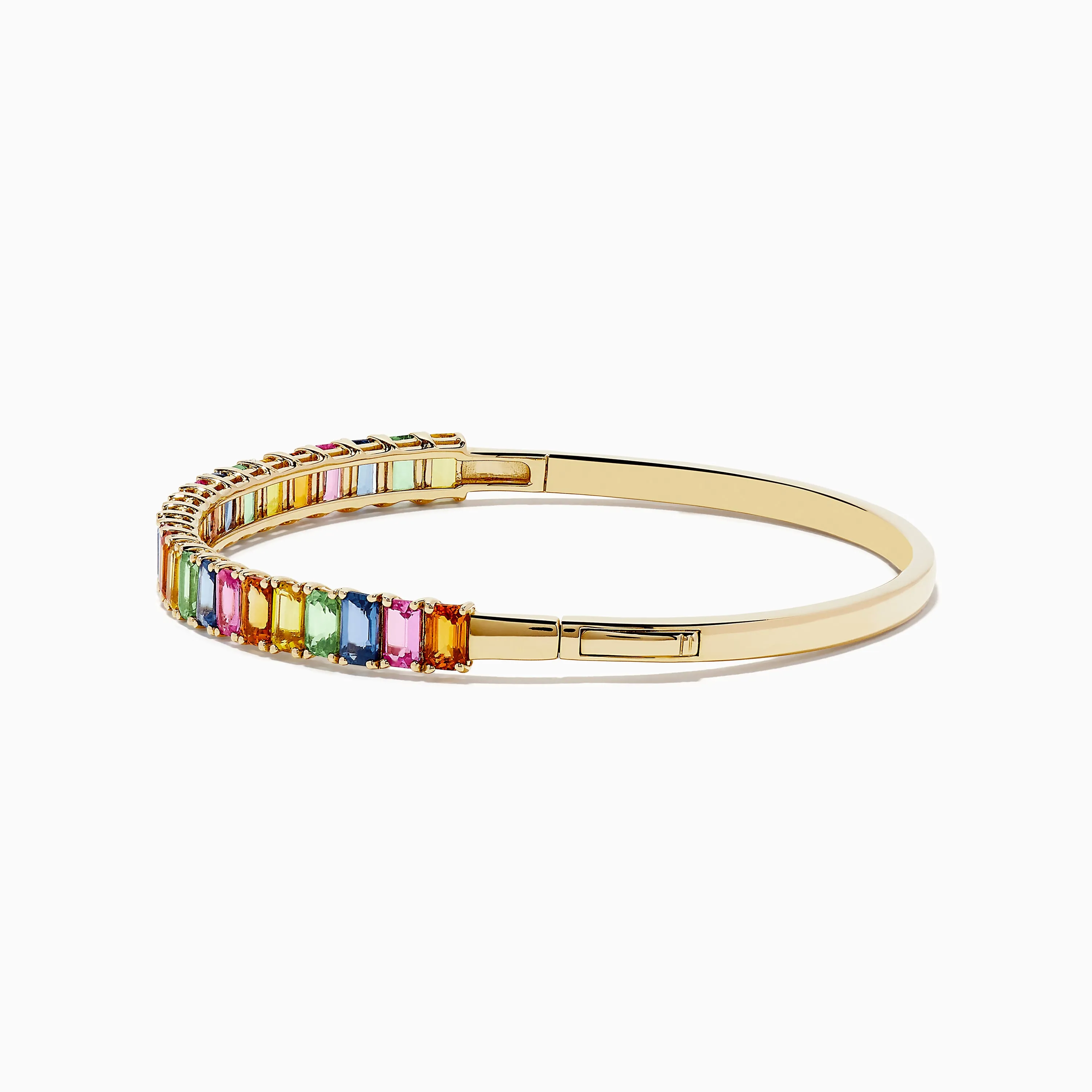 Watercolor 14k Yellow Gold Emerald Cut Multi Sapphire Bangle sold by Effy product image thumbnail 2