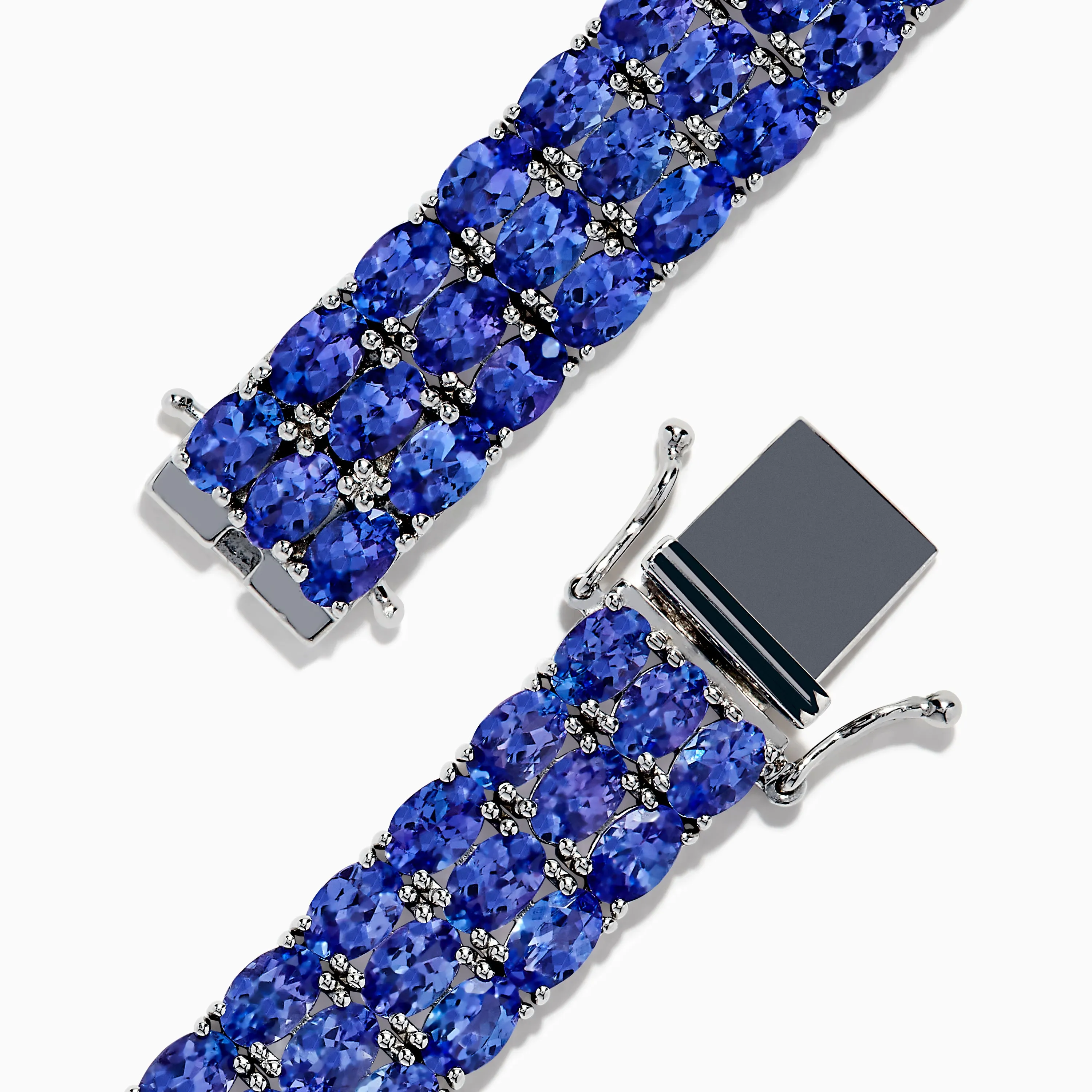 Nahla Siri Sterling Silver Oval 3 Row Tanzanite Bracelet sold by Effy product image thumbnail 2