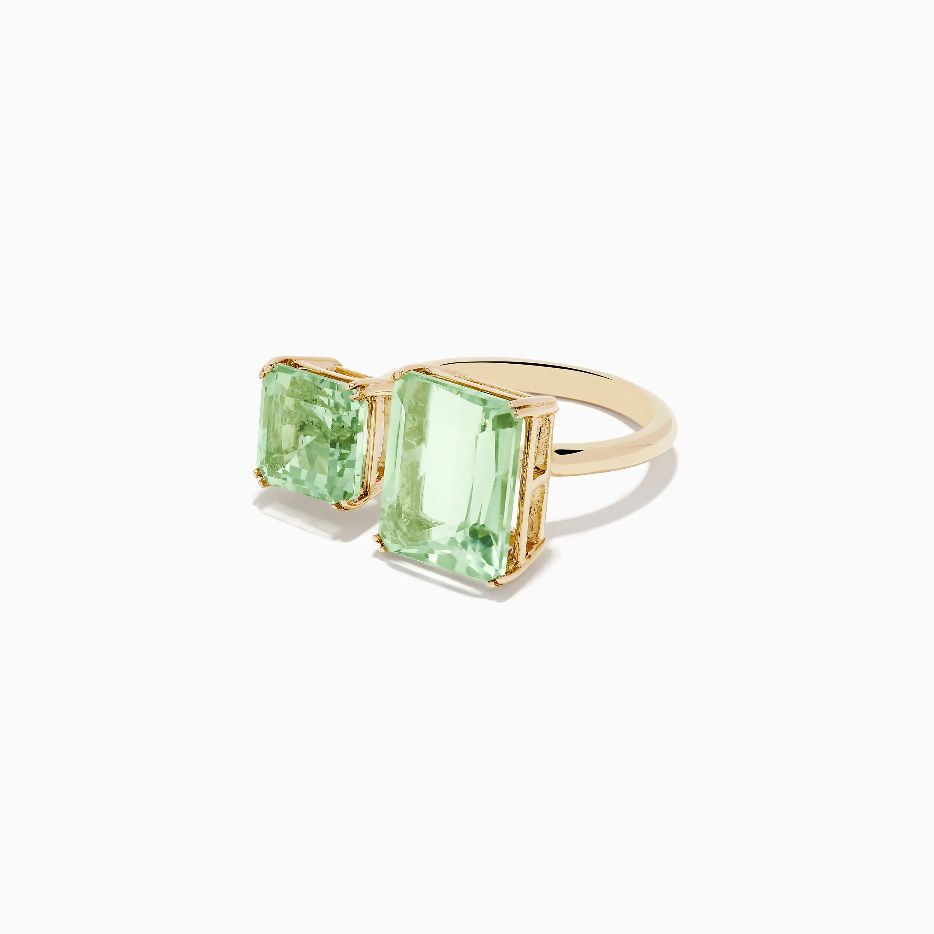 14k Yellow Gold Green Amethyst Toi Et Moi Ring sold by Effy product image thumbnail 2