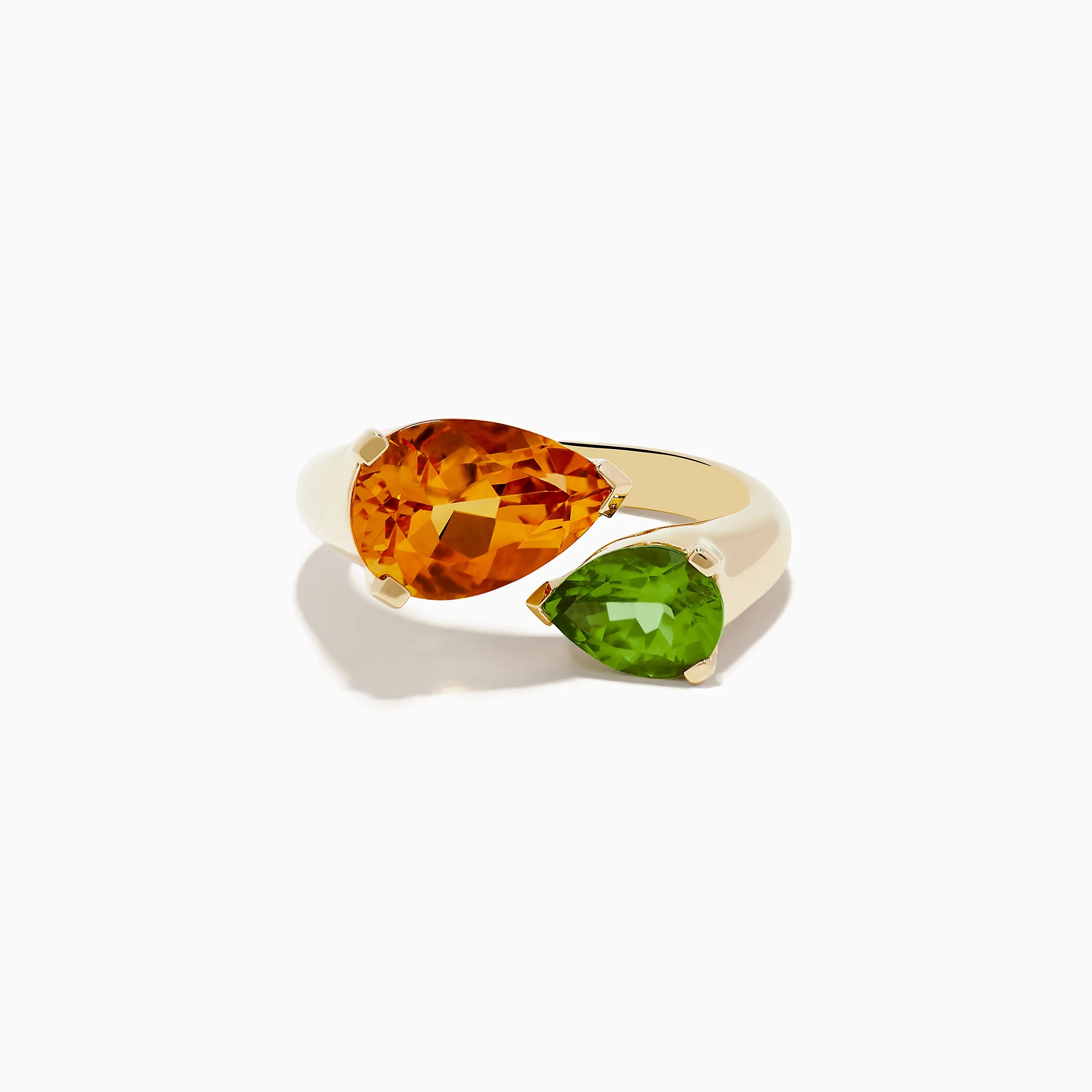 14k Yellow Gold Citrine and Peridot Toi Et Moi Ring sold by Effy