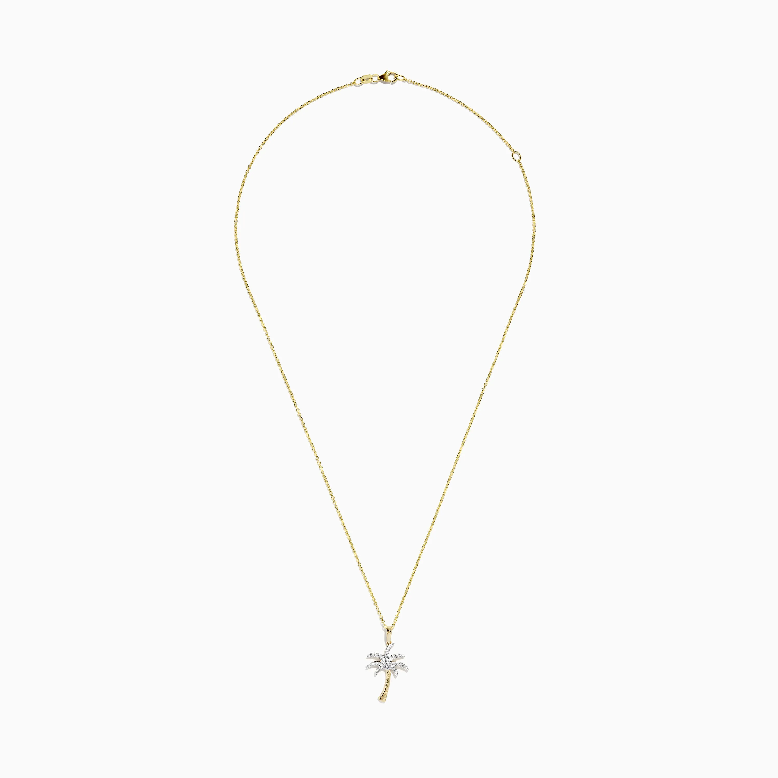 14K Yellow Gold Diamond Palm Tree Pendant sold by Effy product image thumbnail 2