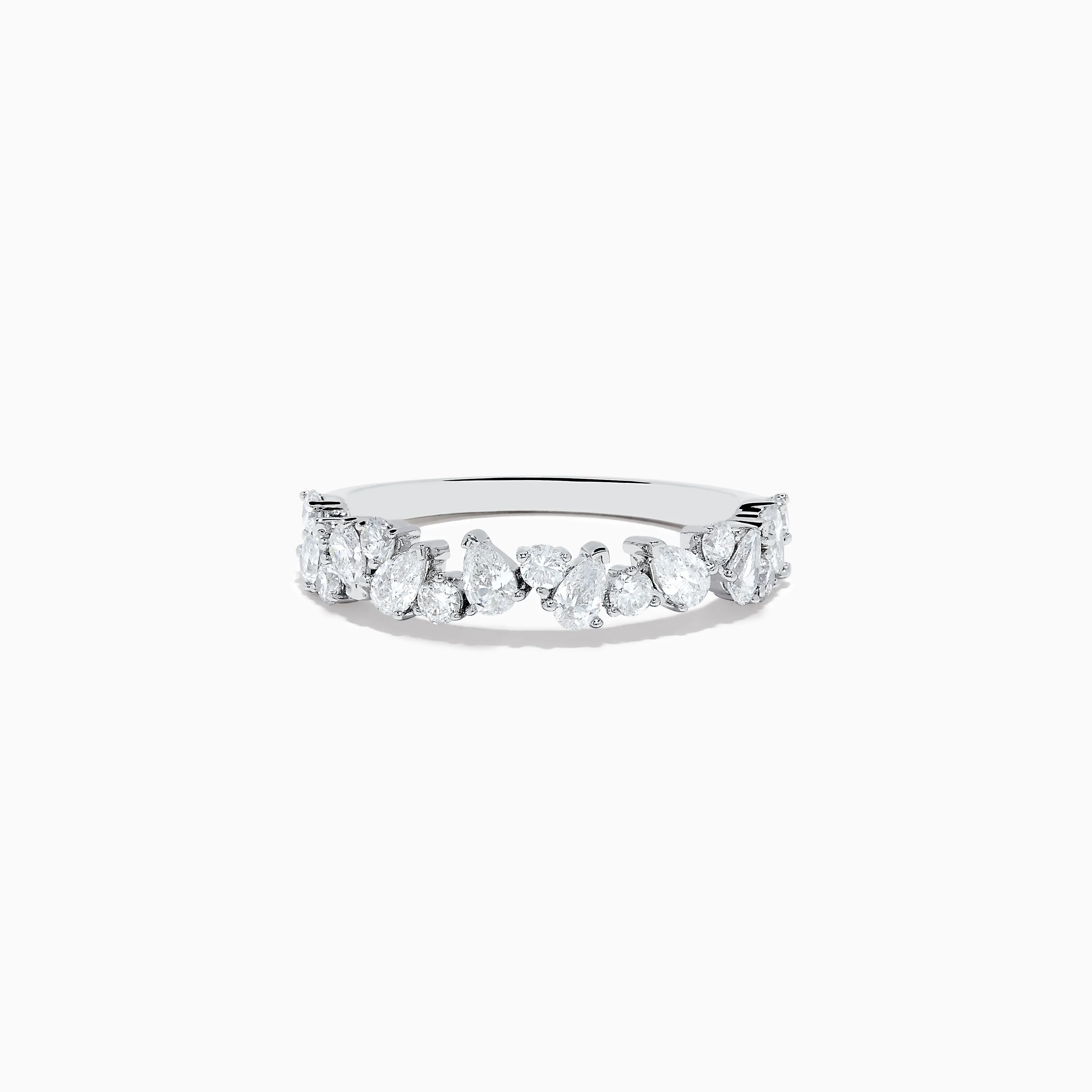 Pave Classica 14K White Gold Multi Shape Diamond Band 0.80 TCW sold by Effy