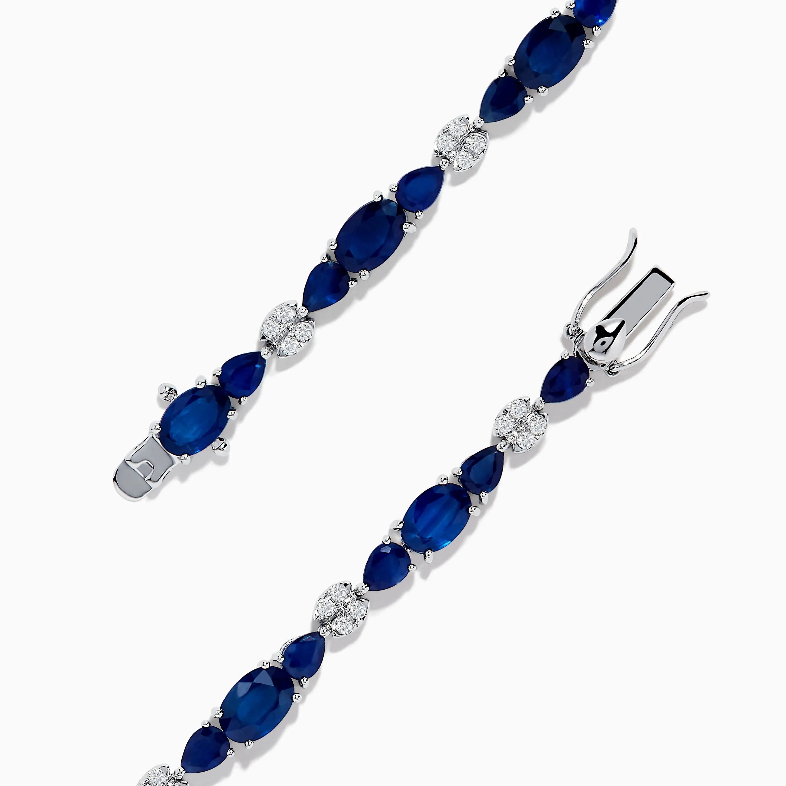 Royale Bleu 14K White Gold Blue Sapphire and Diamond Bracelet sold by Effy product image thumbnail 2