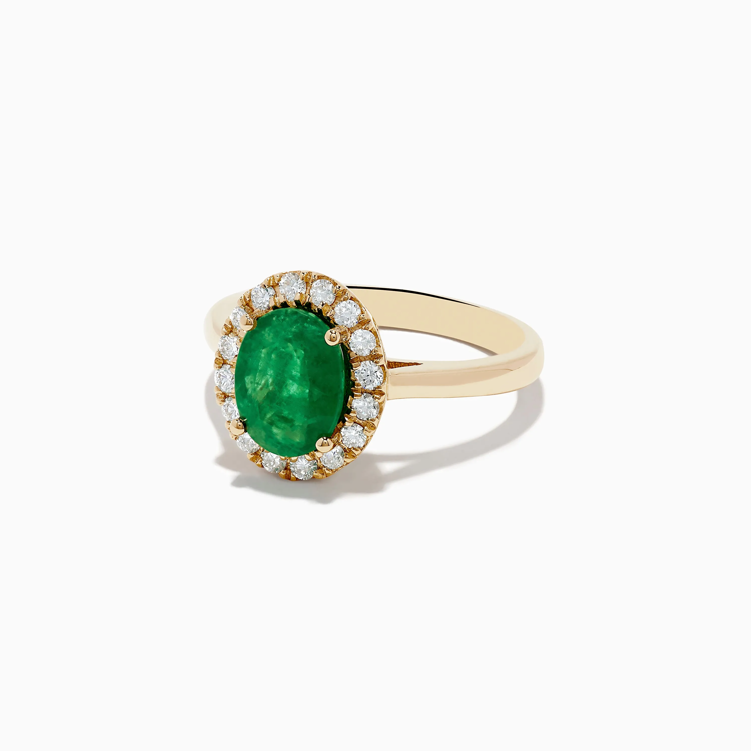 14K Yellow Gold Emerald and Diamond Ring sold by Effy product image thumbnail 2