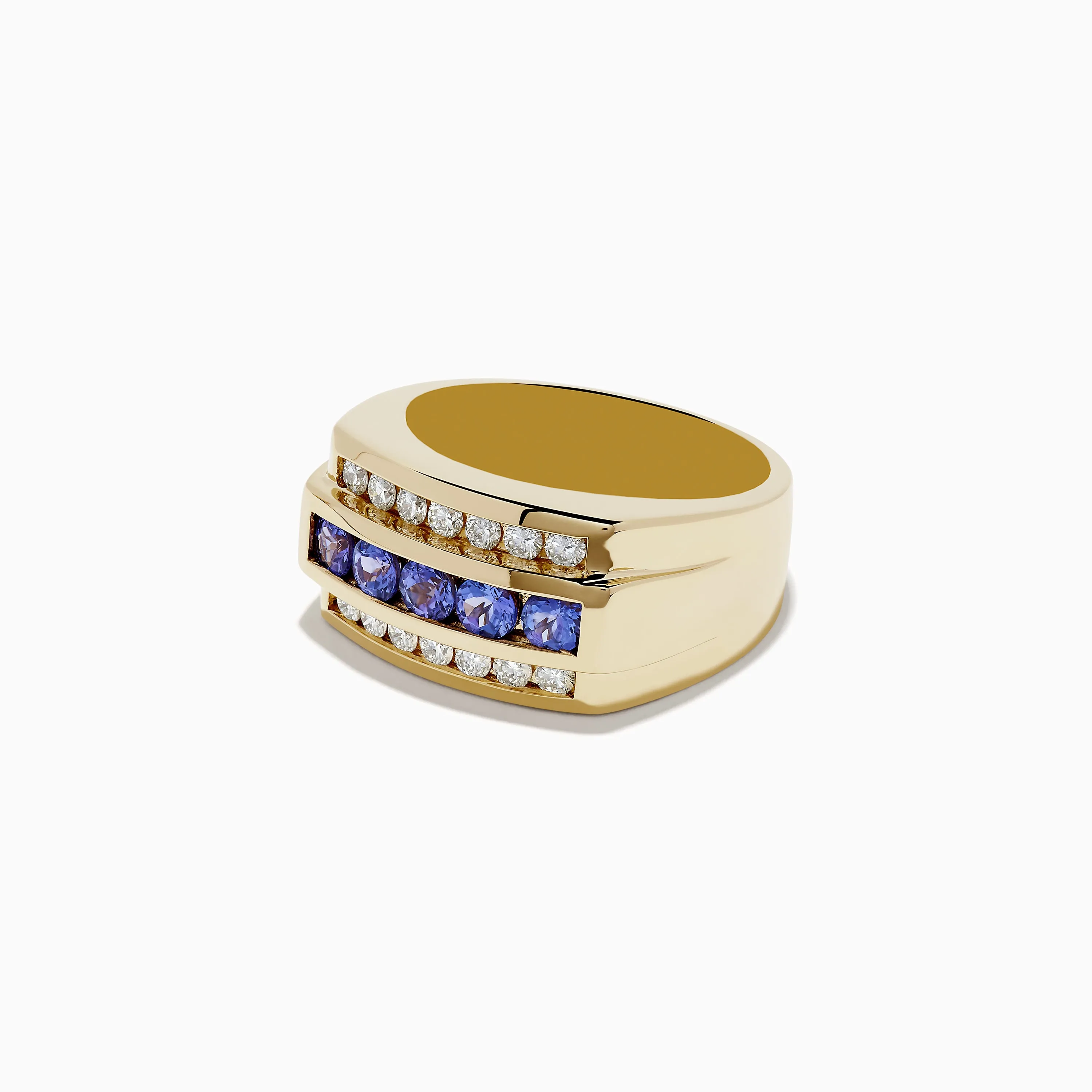 Men's 14K Yellow Gold Tanzanite and Diamond Ring sold by Effy product image thumbnail 2
