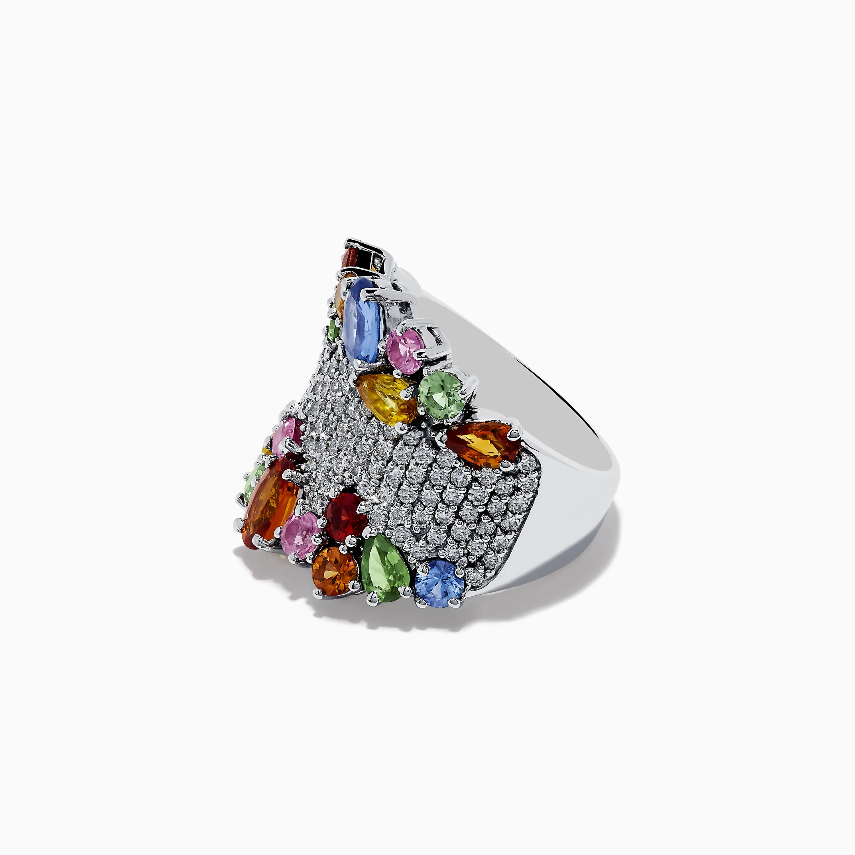 Watercolors 14K White Gold Multi Sapphire and Diamond Ring sold by Effy product image thumbnail 2