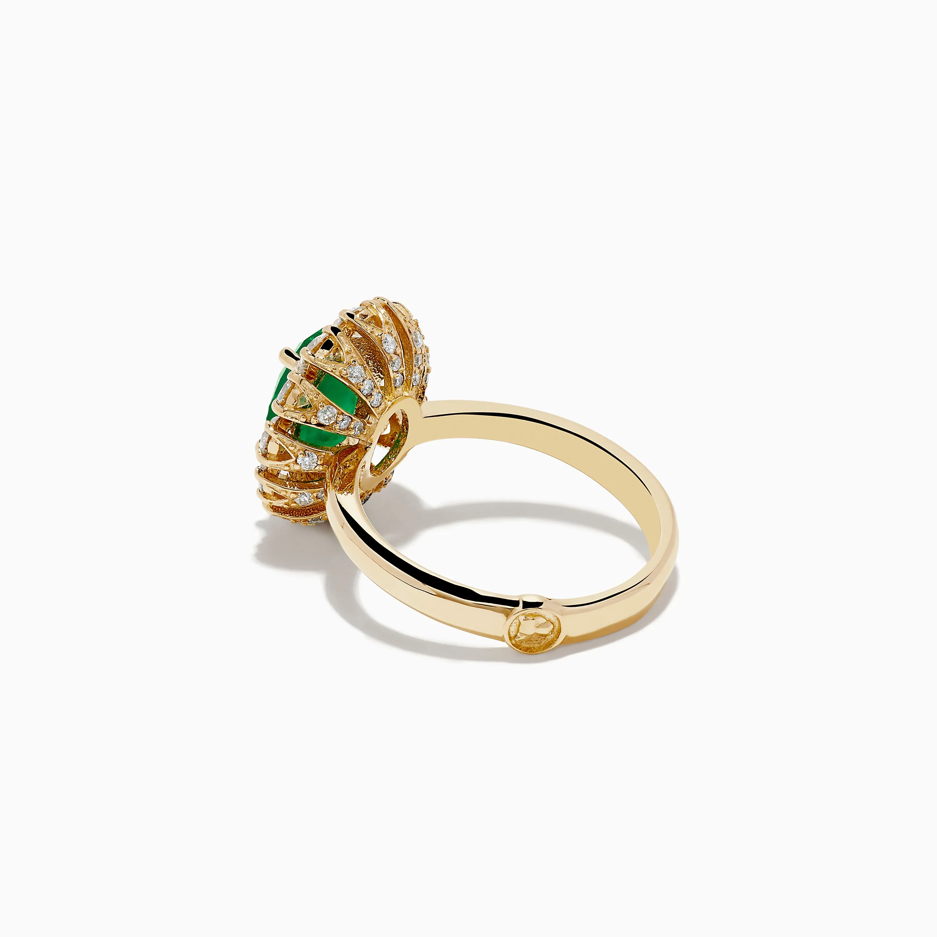 14K Yellow Gold Emerald and Diamond Ring sold by Effy product image thumbnail 3