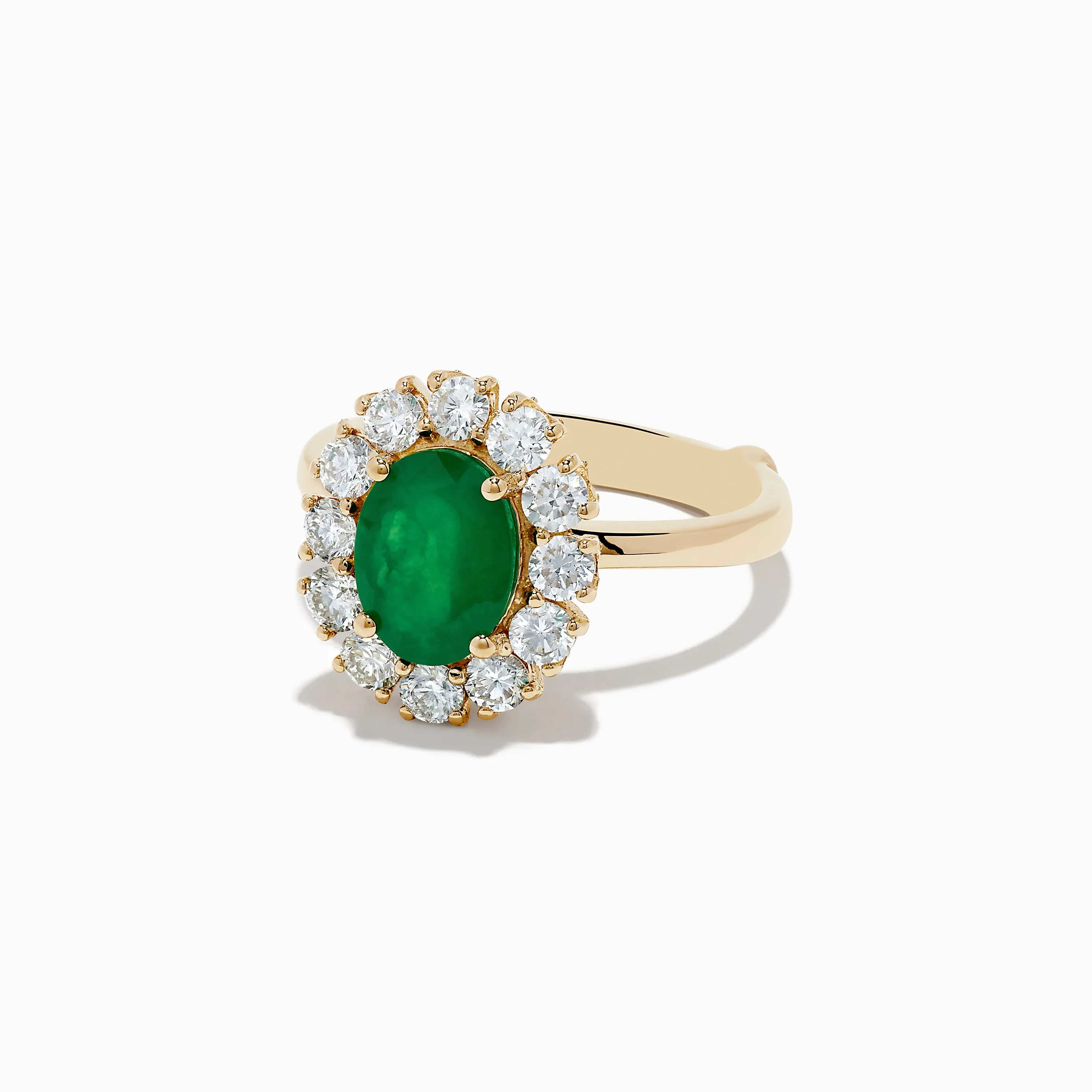 14K Yellow Gold Emerald and Diamond Ring sold by Effy product image thumbnail 2