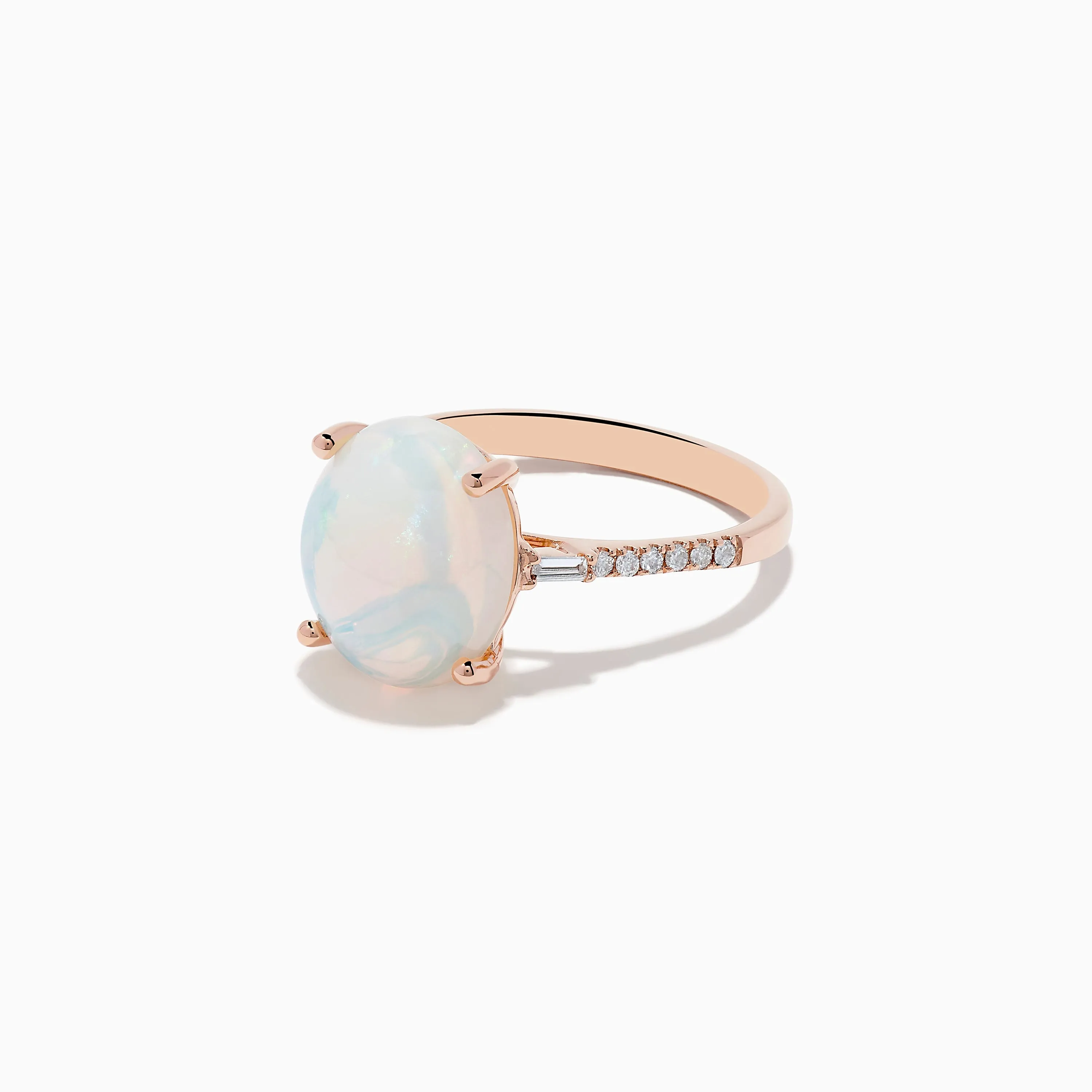 Aurora 14K Rose Gold Opal and Diamond Ring sold by Effy product image thumbnail 2