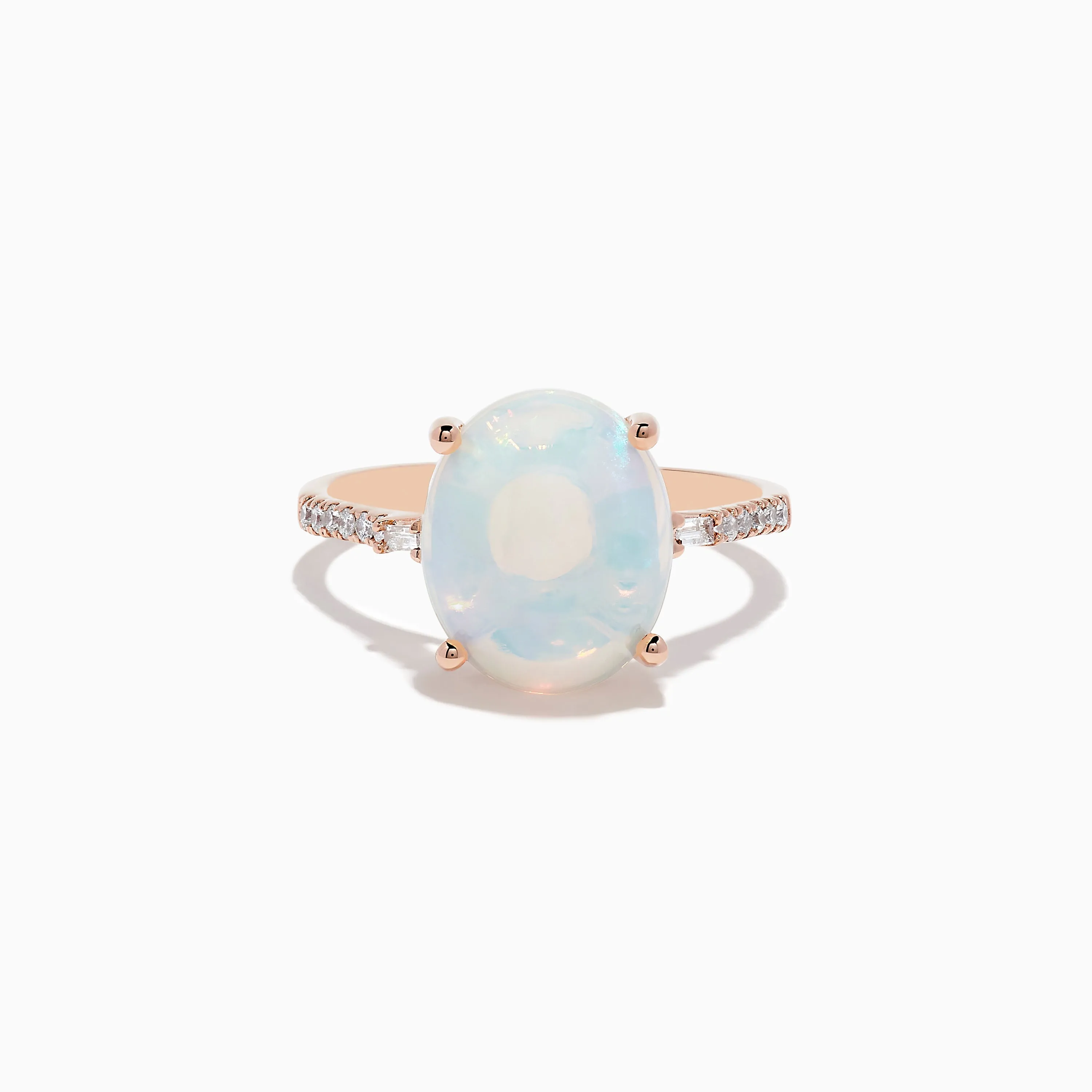 Aurora 14K Rose Gold Opal and Diamond Ring sold by Effy