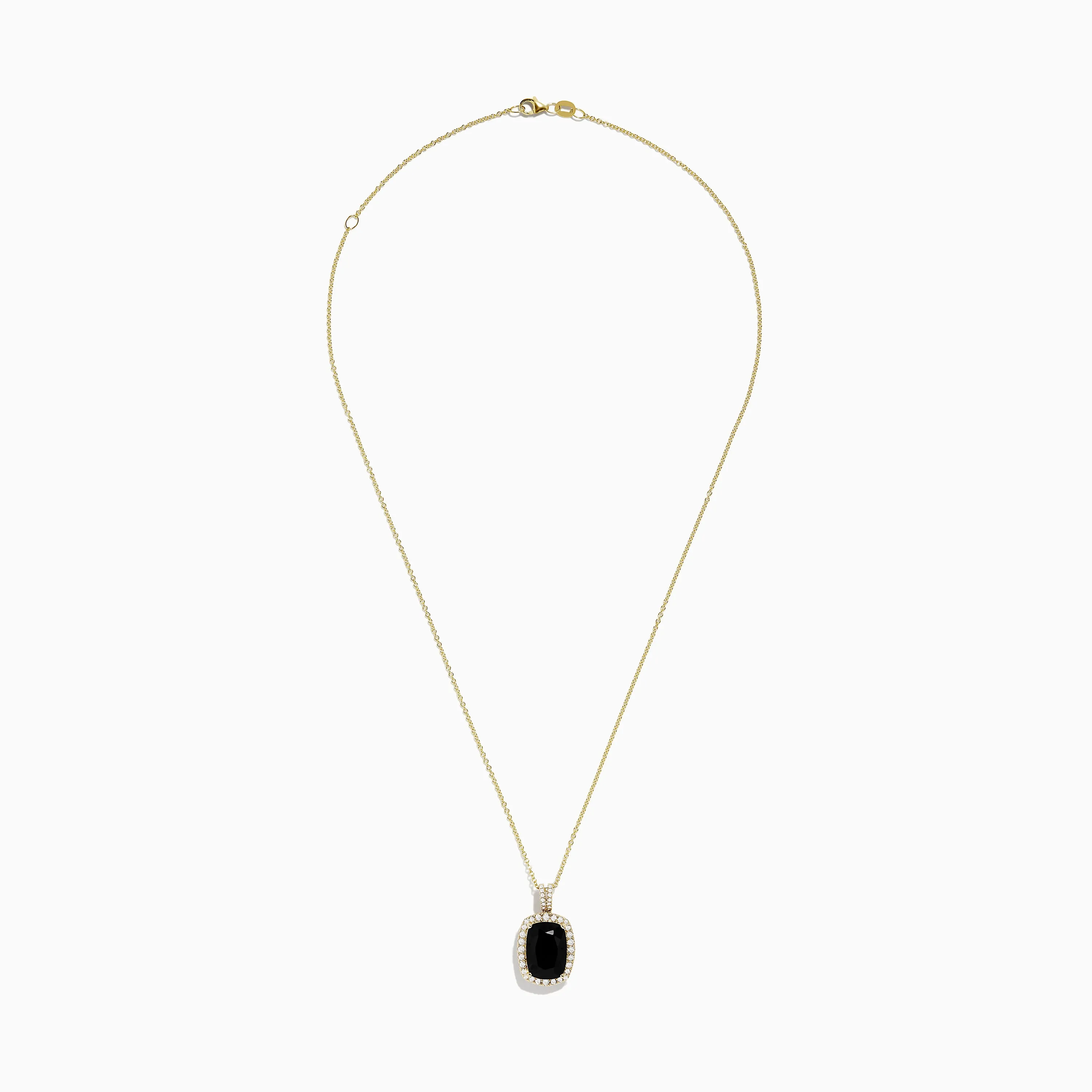 Eclipse 14K Yellow Gold Onyx and Diamond Pendant sold by Effy product image thumbnail 2