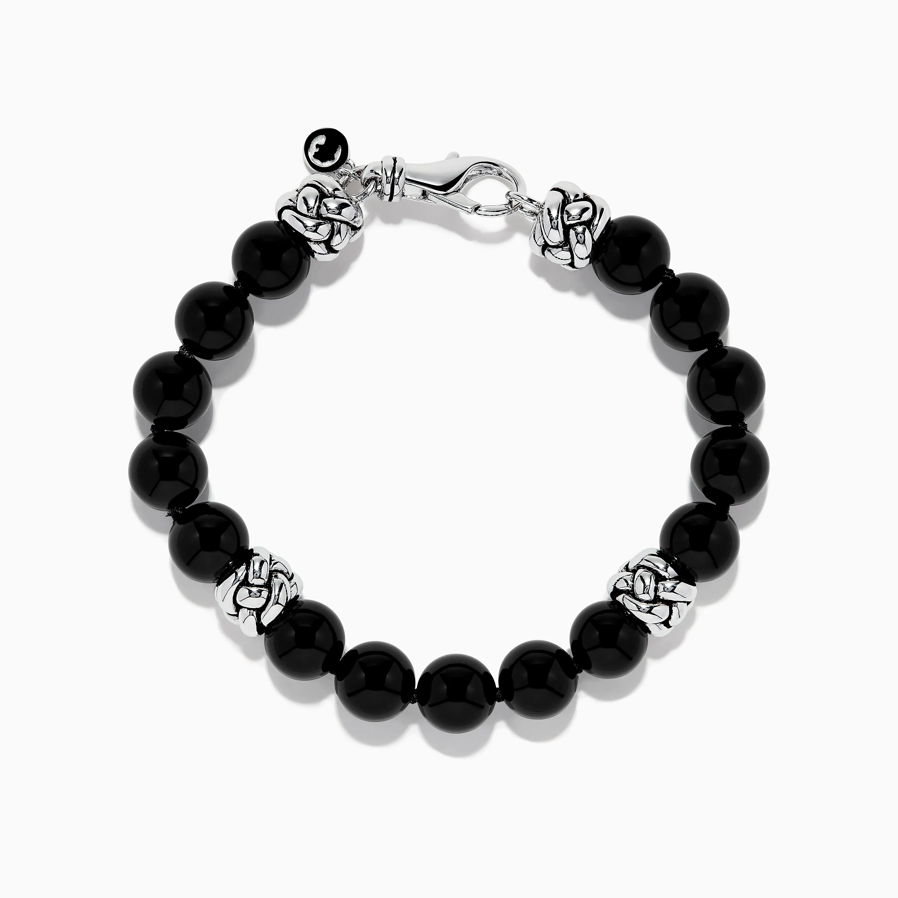 Men's 925 Sterling Silver Onyx Bracelet sold by Effy